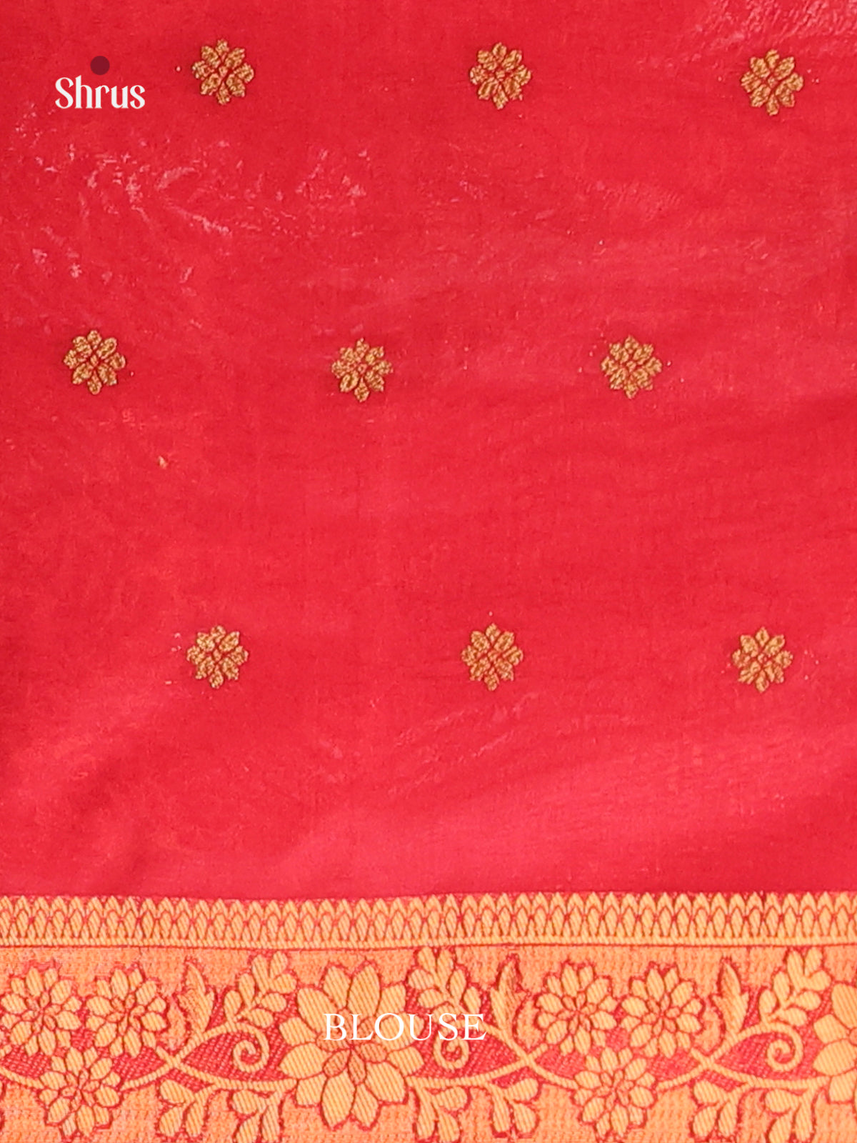 Red - Bamboo silk Saree