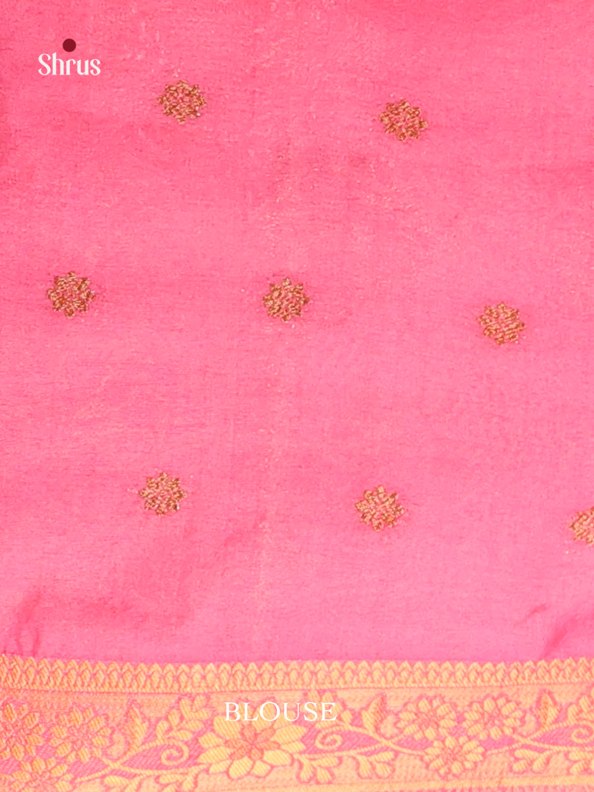 Pink - Bamboo silk Saree