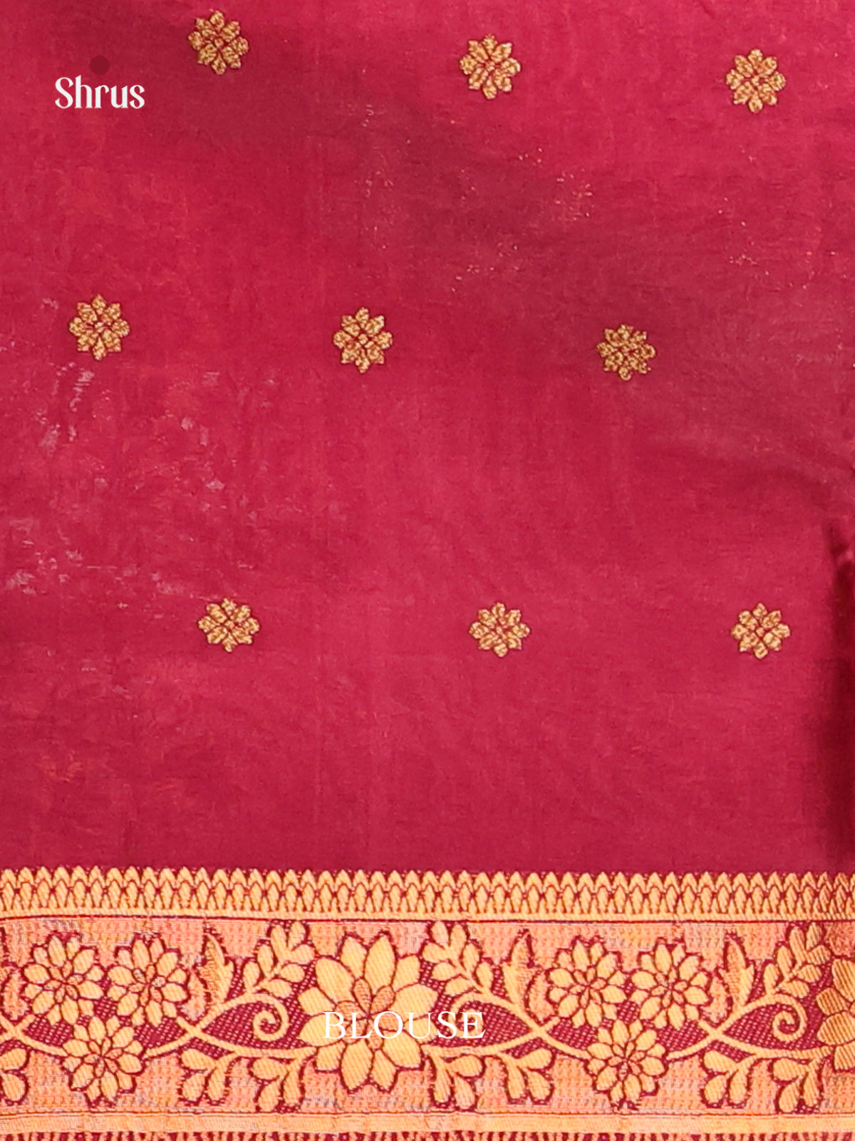 Maroon - Bamboo silk Saree