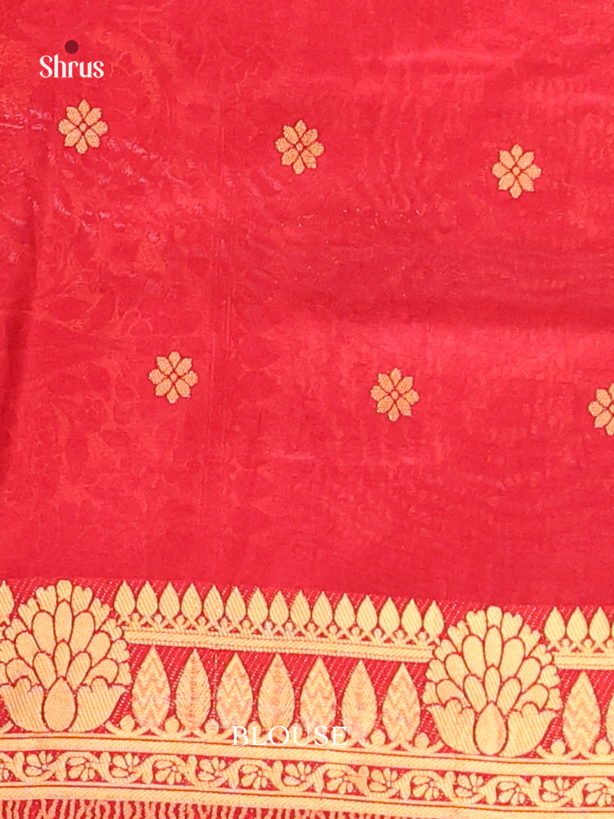 Red - Bamboo silk Saree