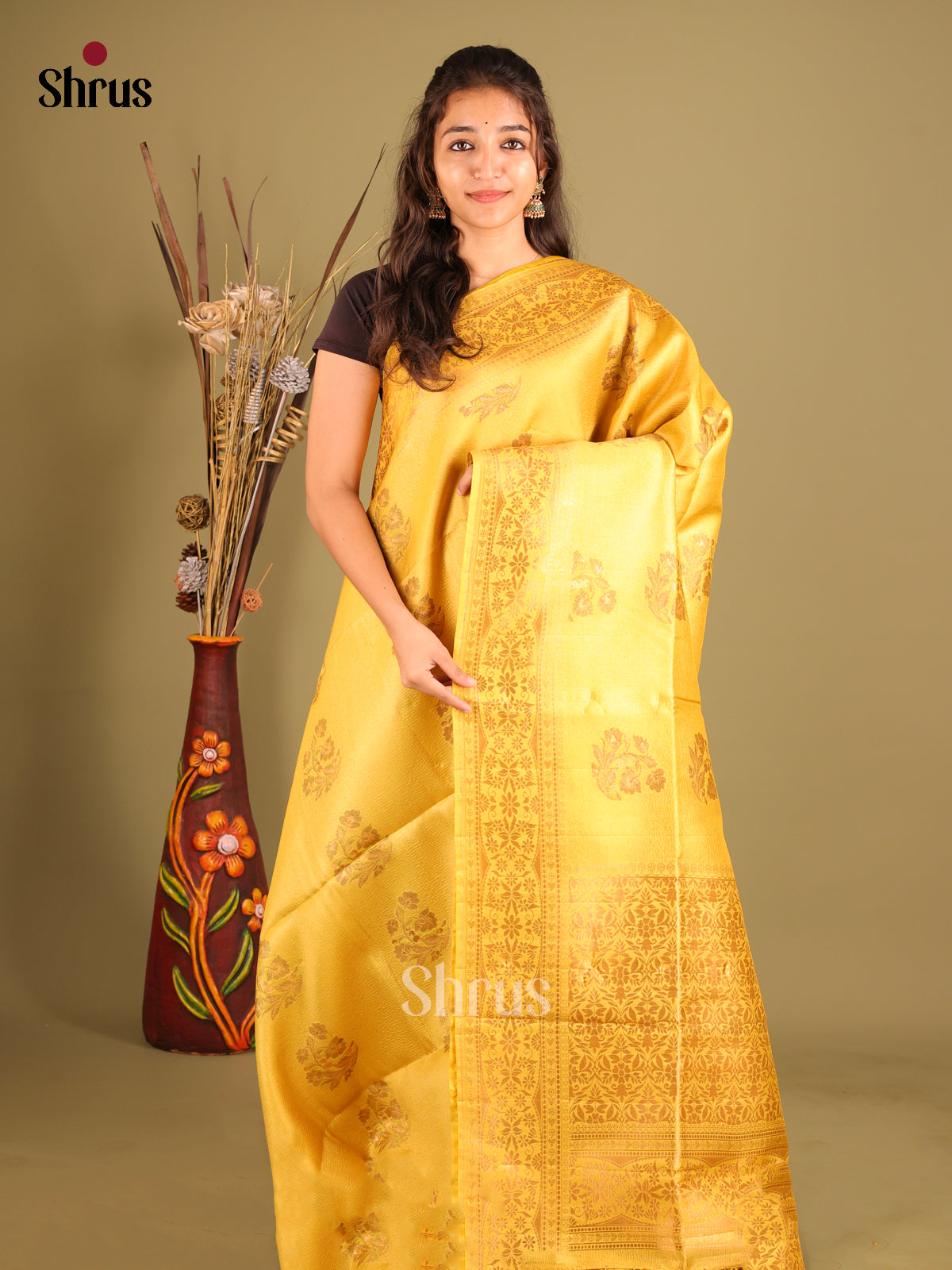 DIS07217 - Bamboo silk Saree