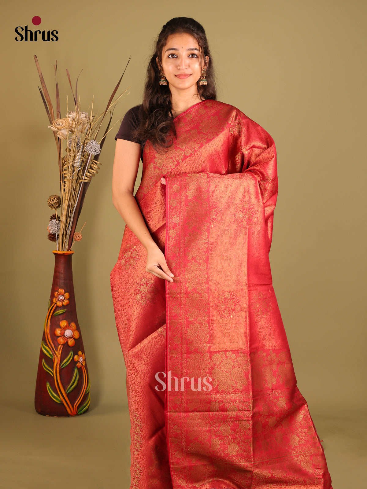 DIS07220 - Bamboo silk Saree