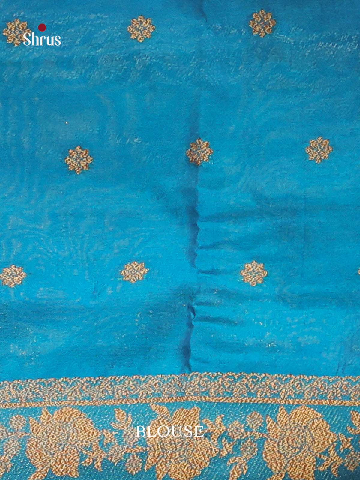 Blue - Bamboo silk Saree