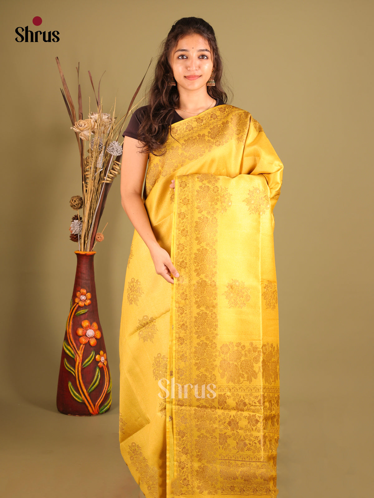 DIS07225 - Bamboo silk Saree