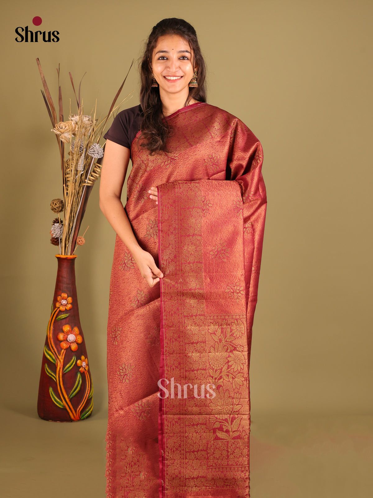 DIS07226 - Bamboo silk Saree