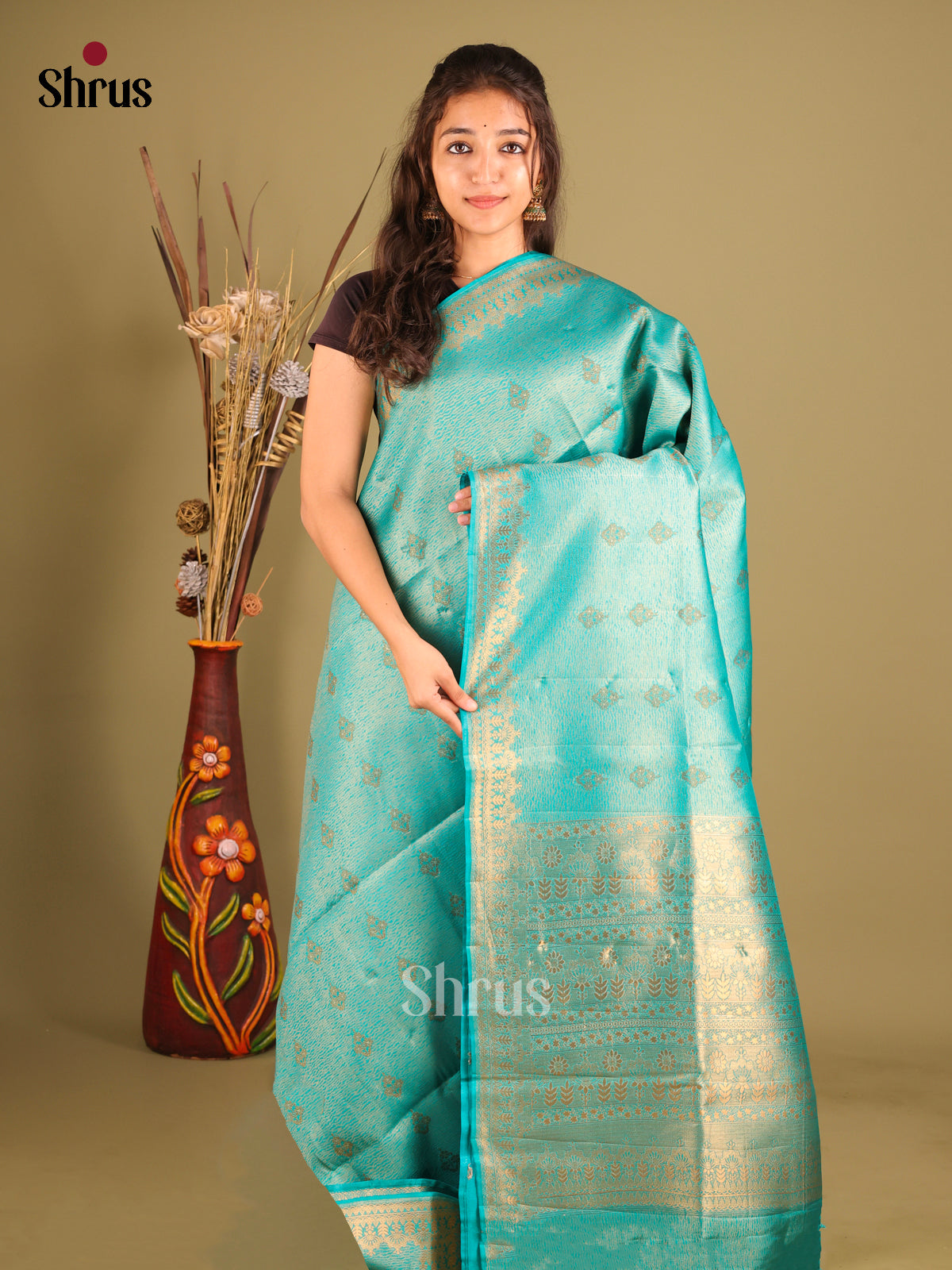 Pastel Blue- Bamboo silk Saree