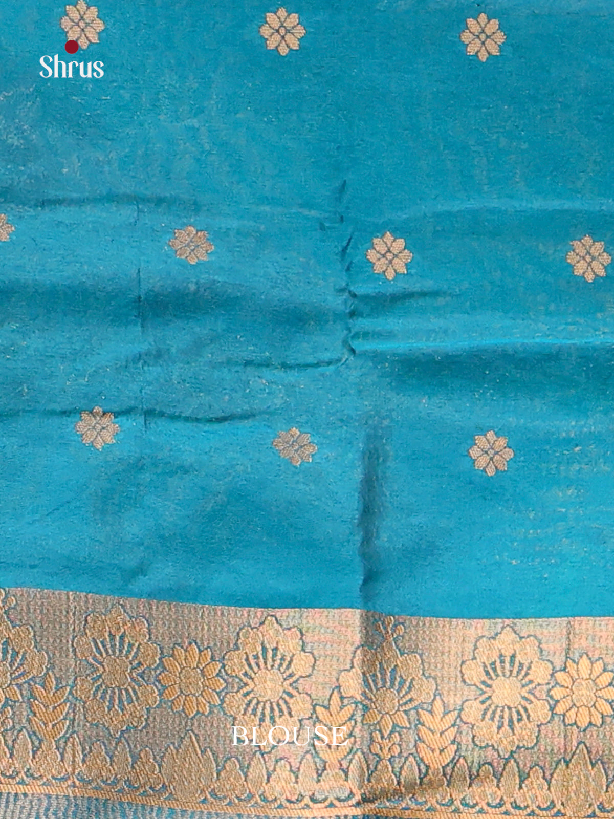 Blue - Bamboo silk Saree