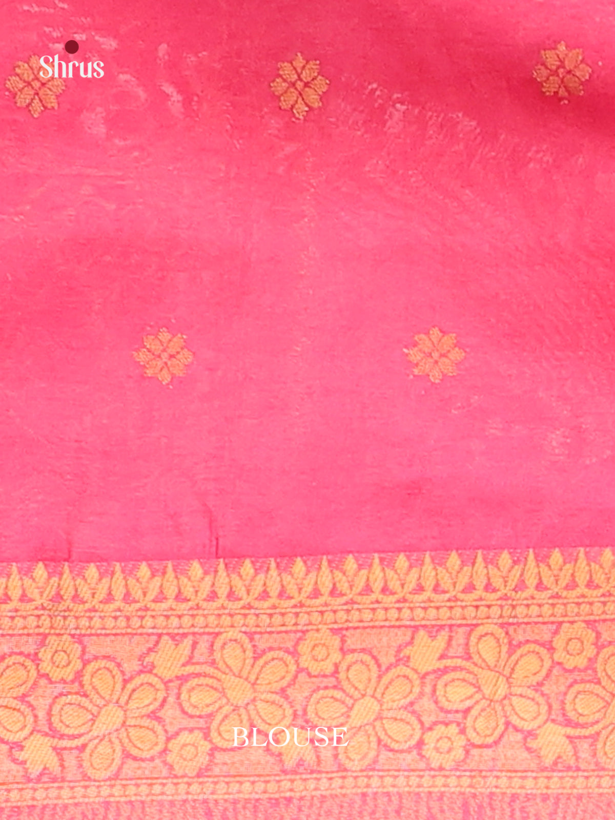 Pink - Bamboo silk Saree