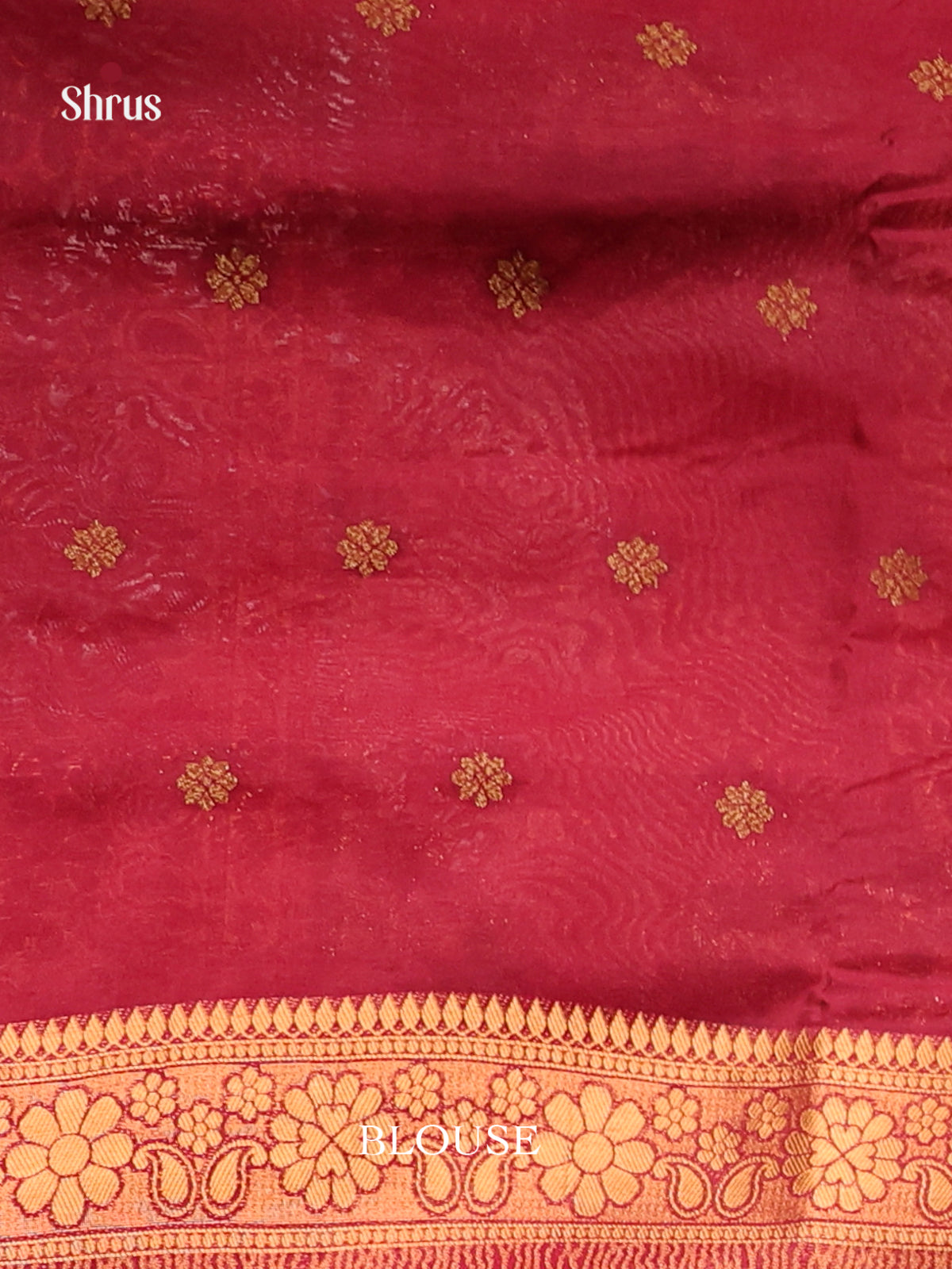 Maroon - Bamboo silk Saree