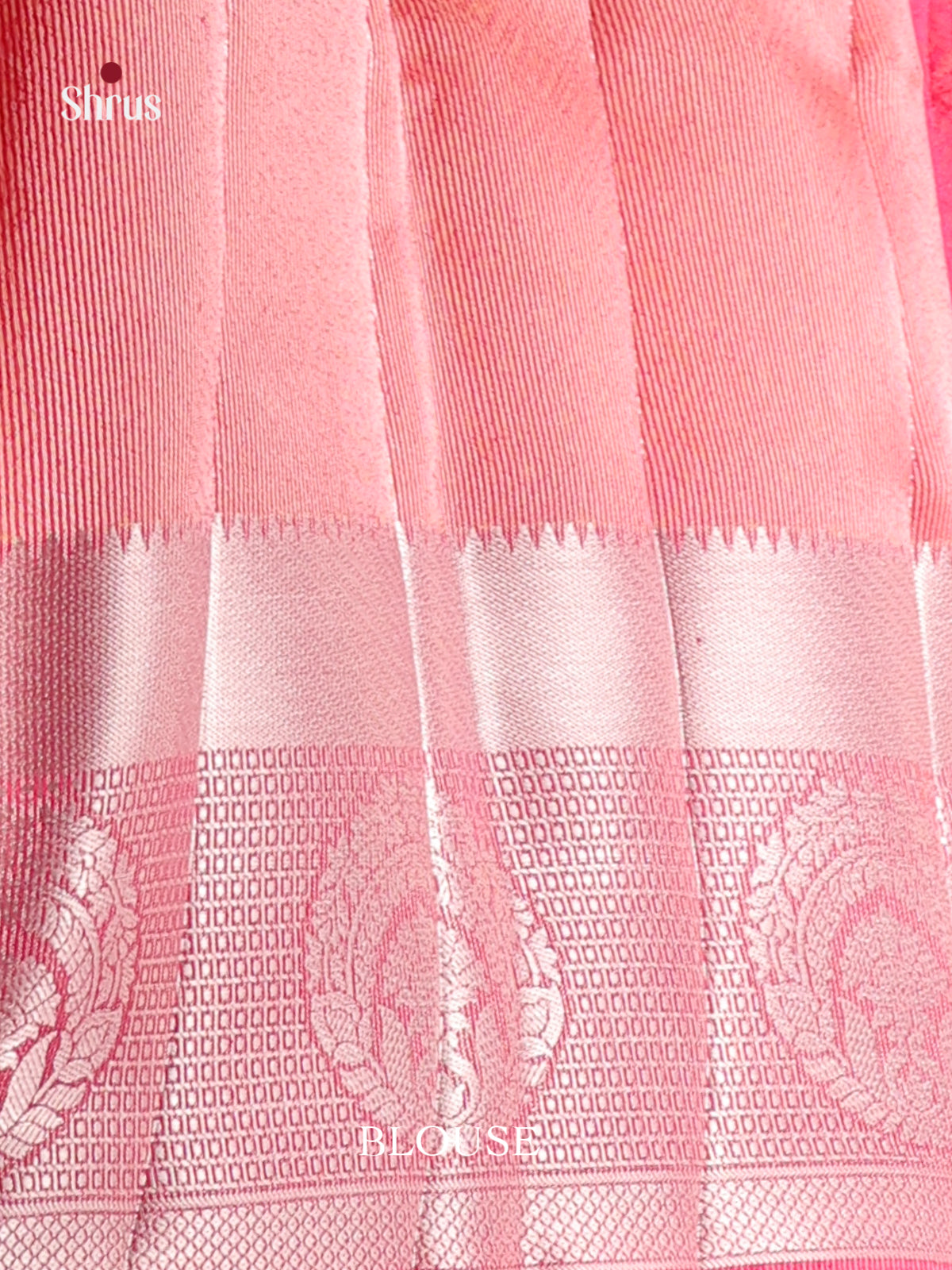Pink - Semi Rawsilk Saree
