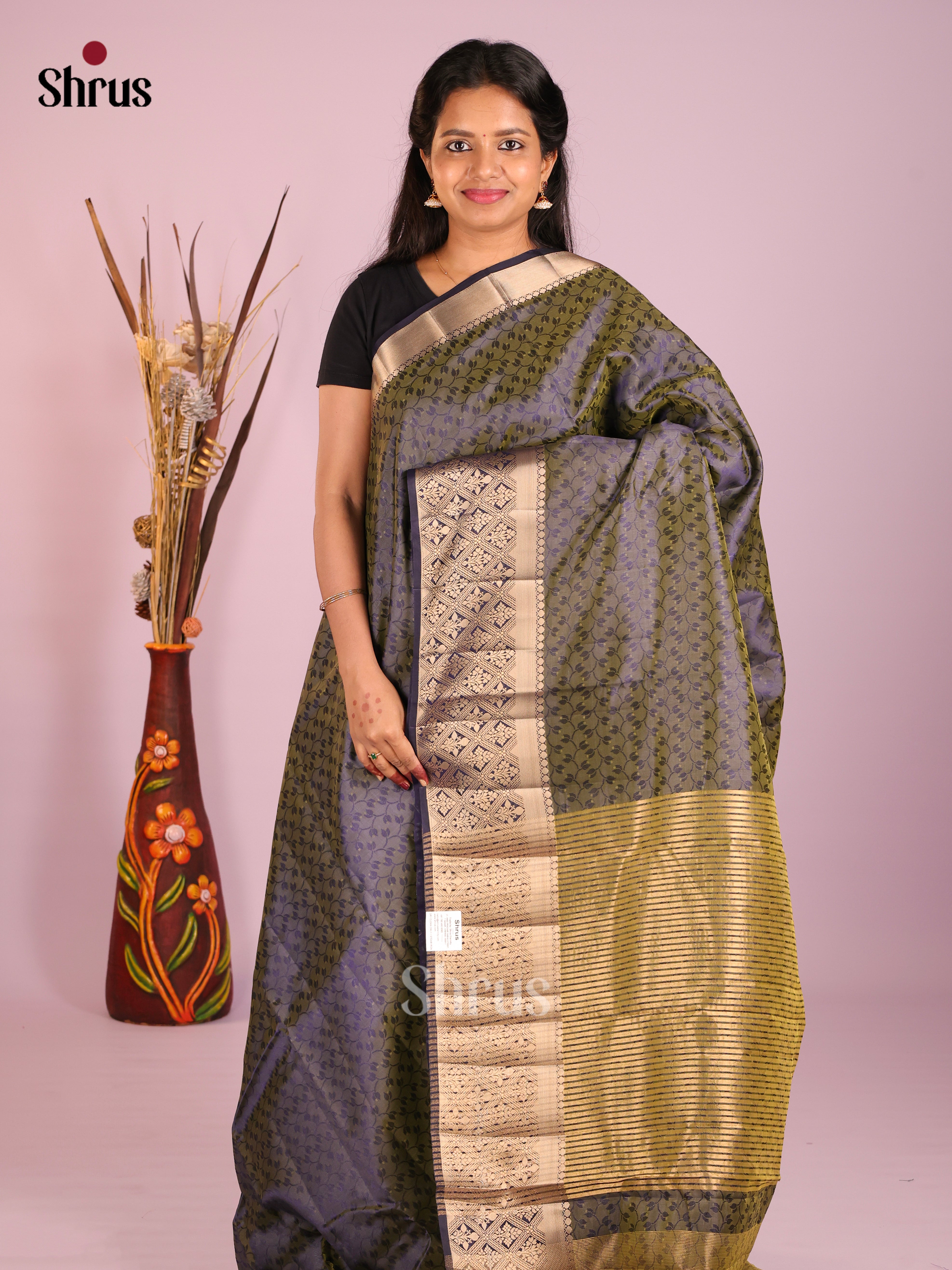 DIS08080 - Semi Rawsilk Saree