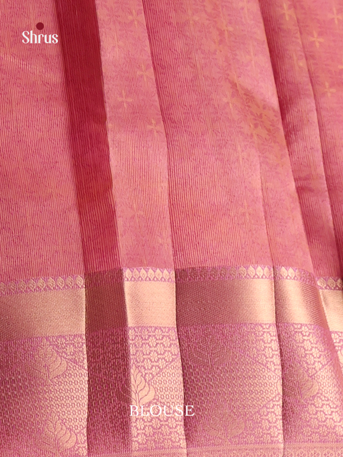 Pink - Semi Rawsilk Saree