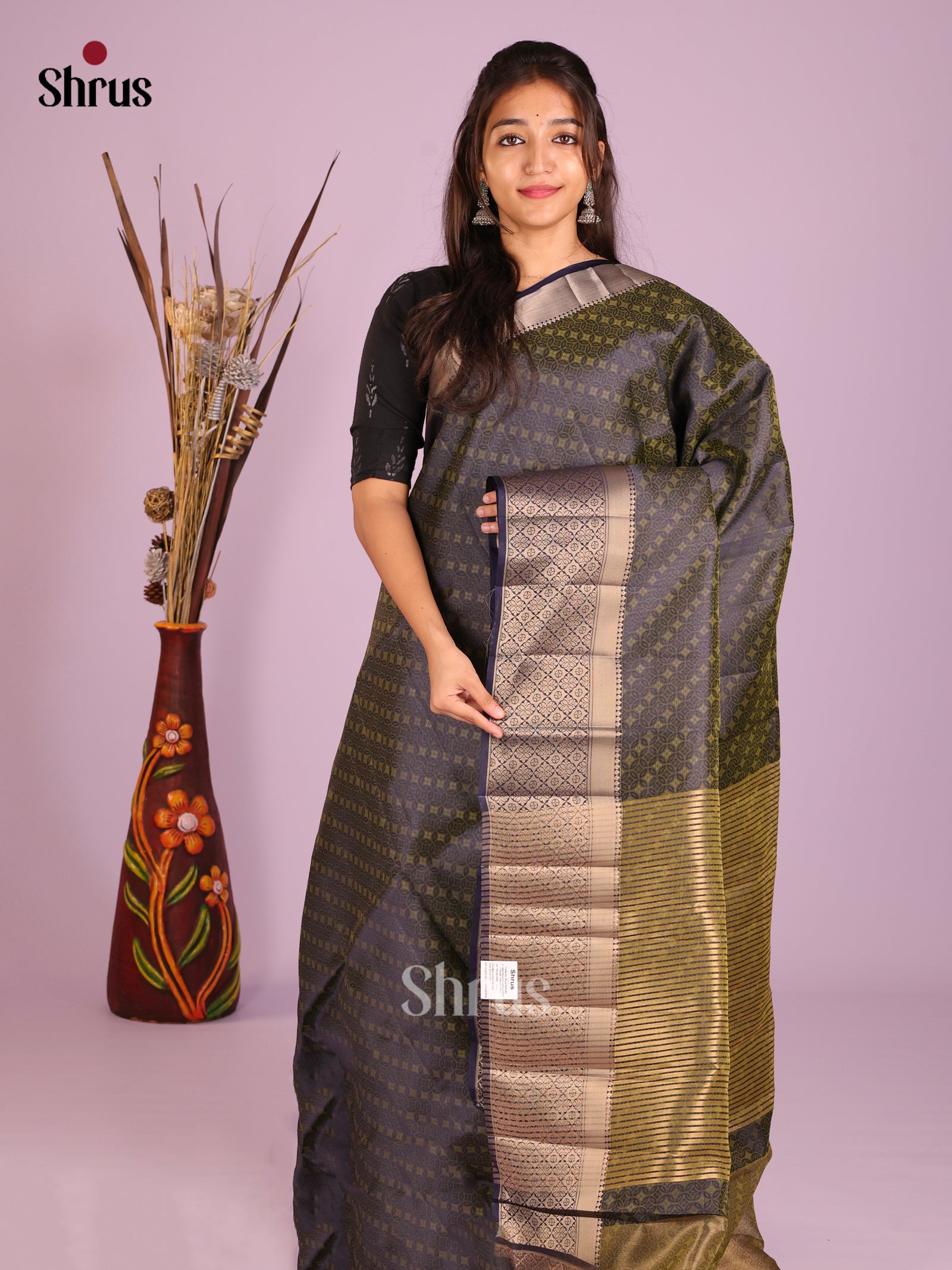 DIS08115 - Semi Rawsilk Saree