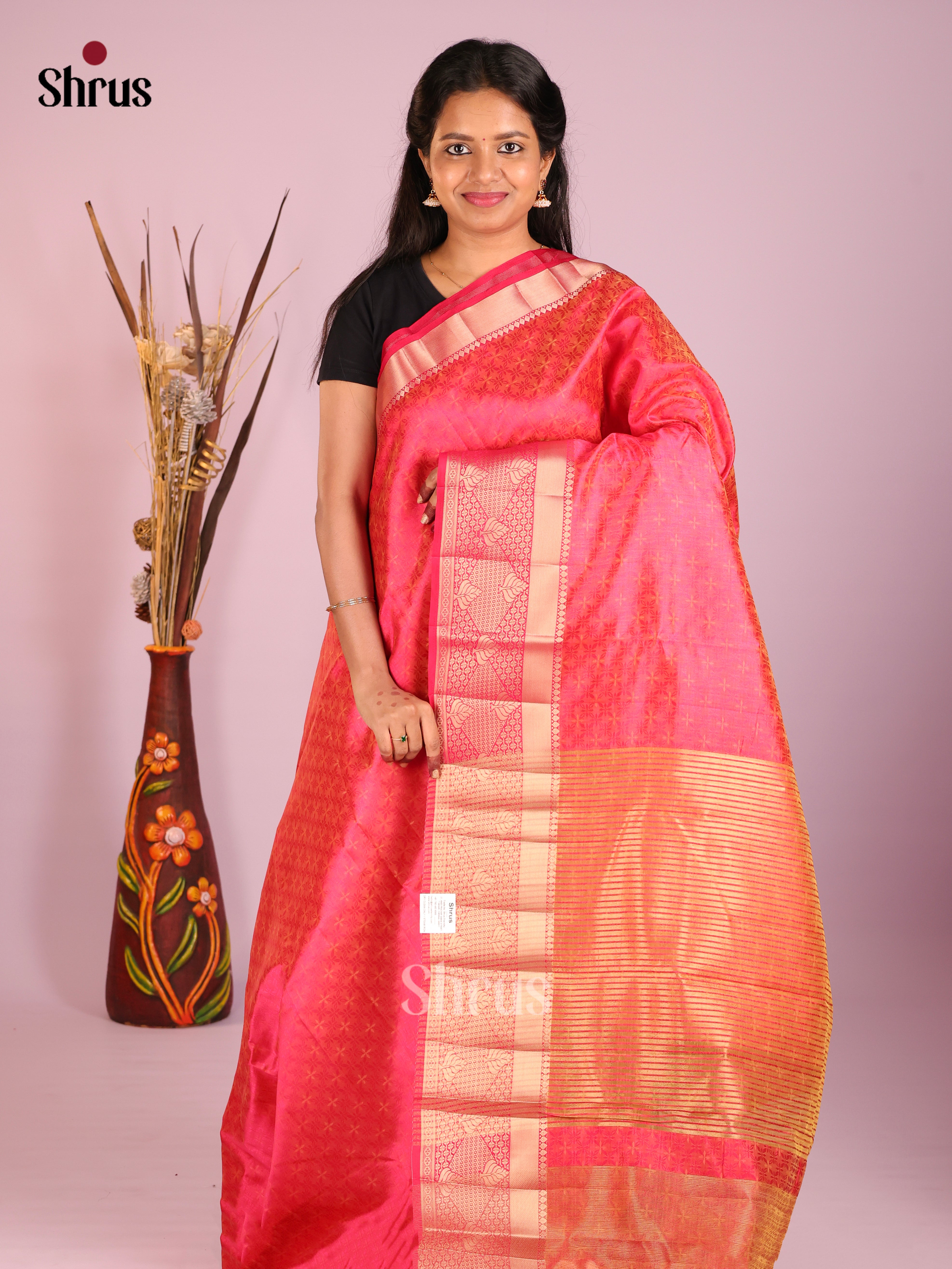 DIS08125 - Semi Rawsilk Saree