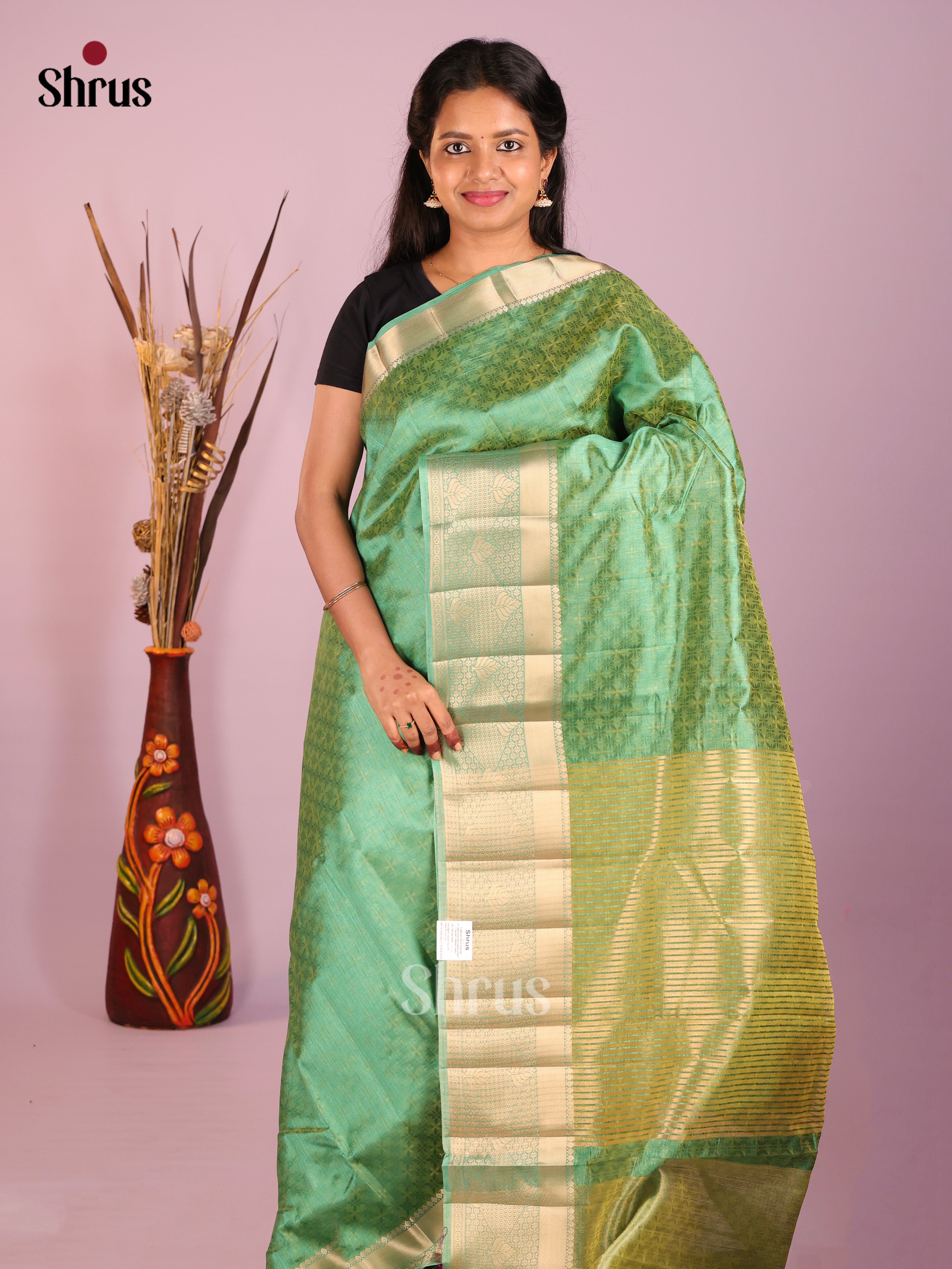 DIS08126 - Semi Rawsilk Saree
