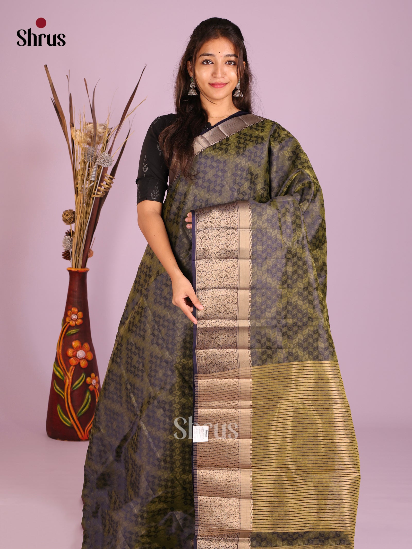 DIS08141 - Semi Rawsilk Saree