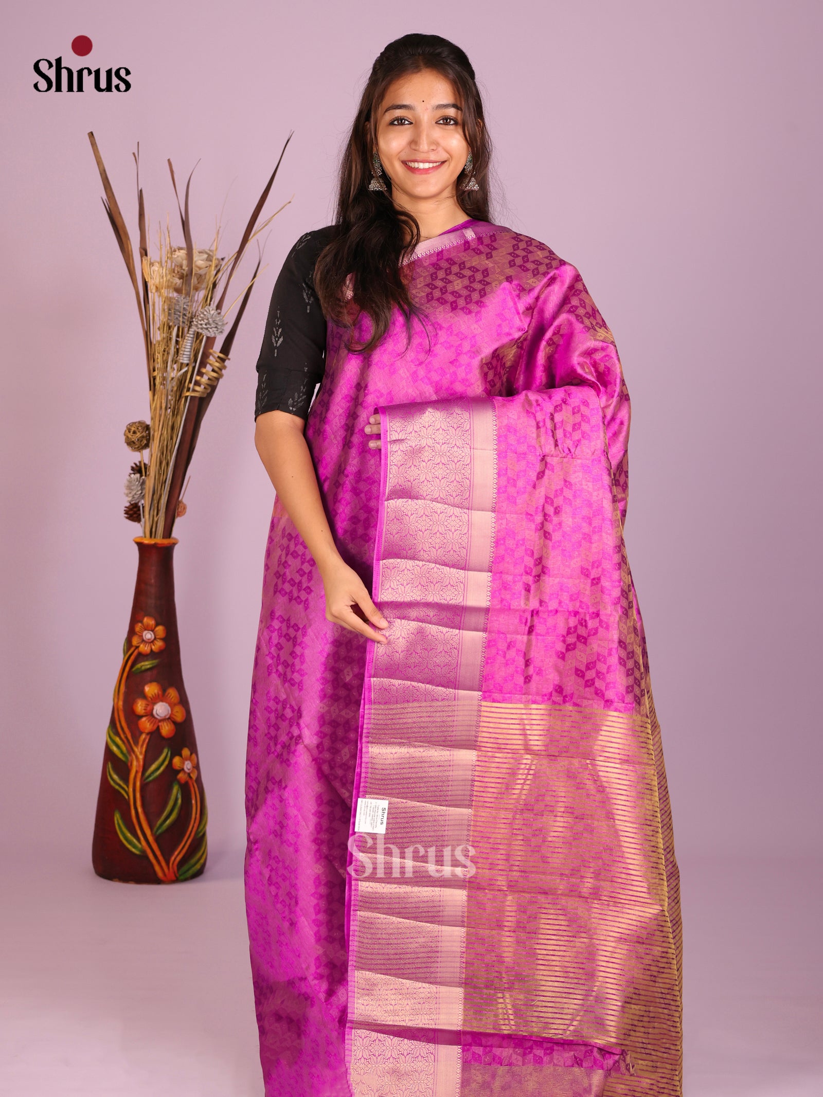 DIS08142 - Semi Rawsilk Saree