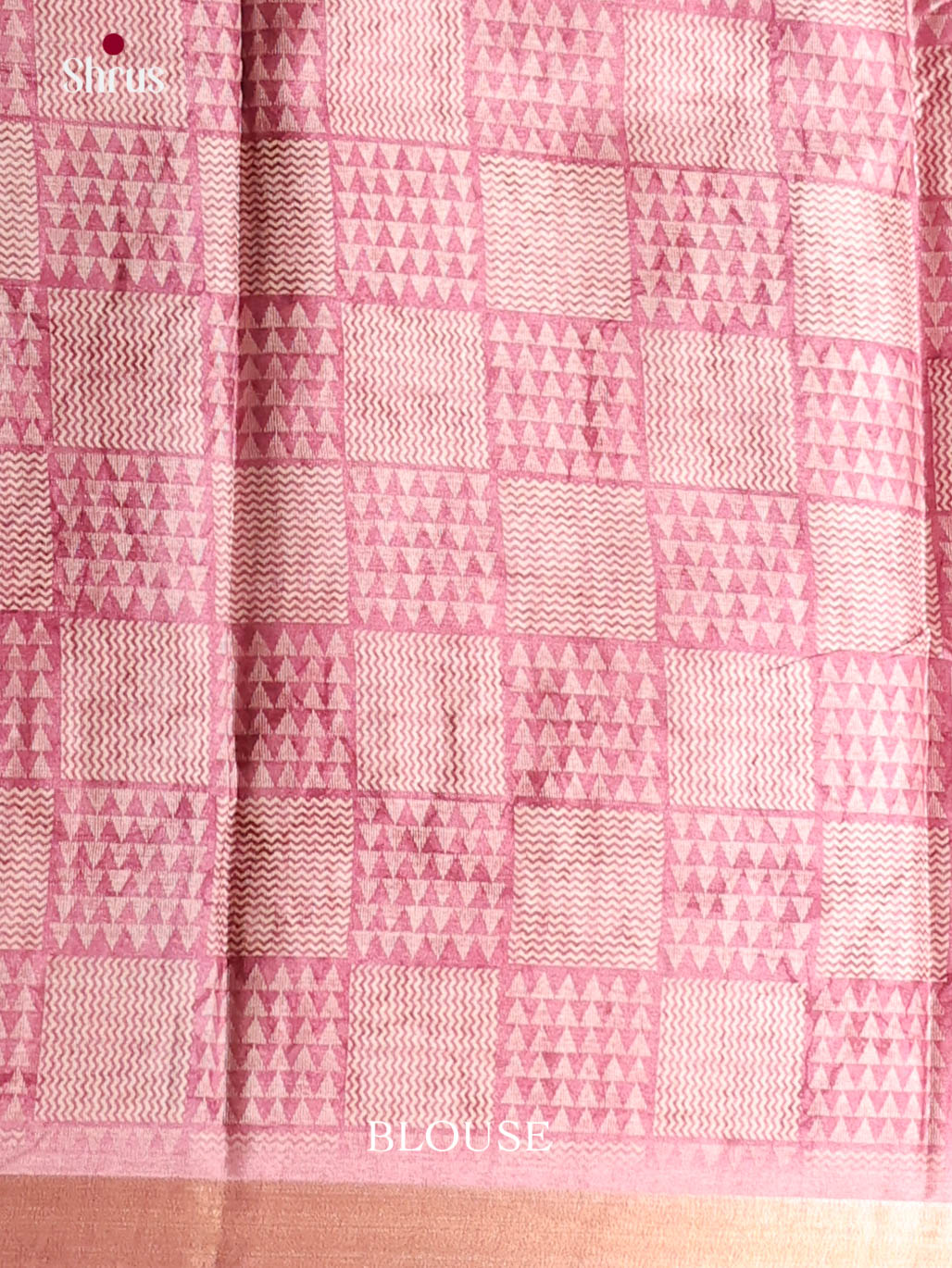 Blue & Pink- Semi Crepe Saree