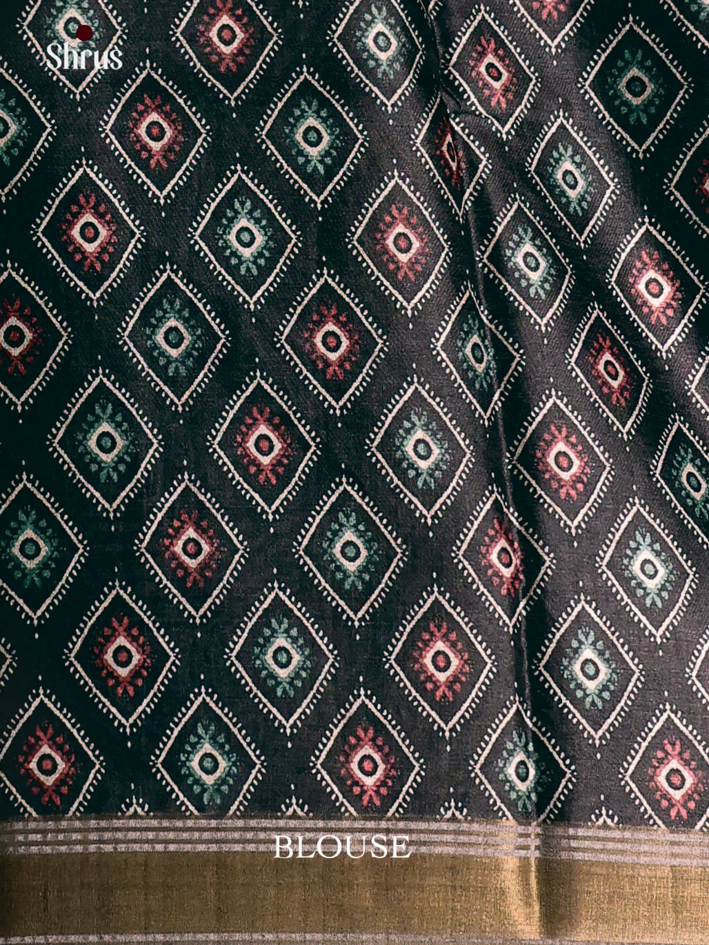 Black - Semi Crepe Saree