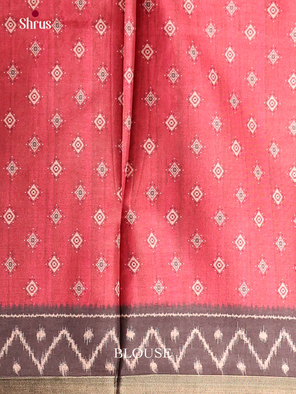 Red & Brown- Semi Crepe Saree - Shop on Shrus.com