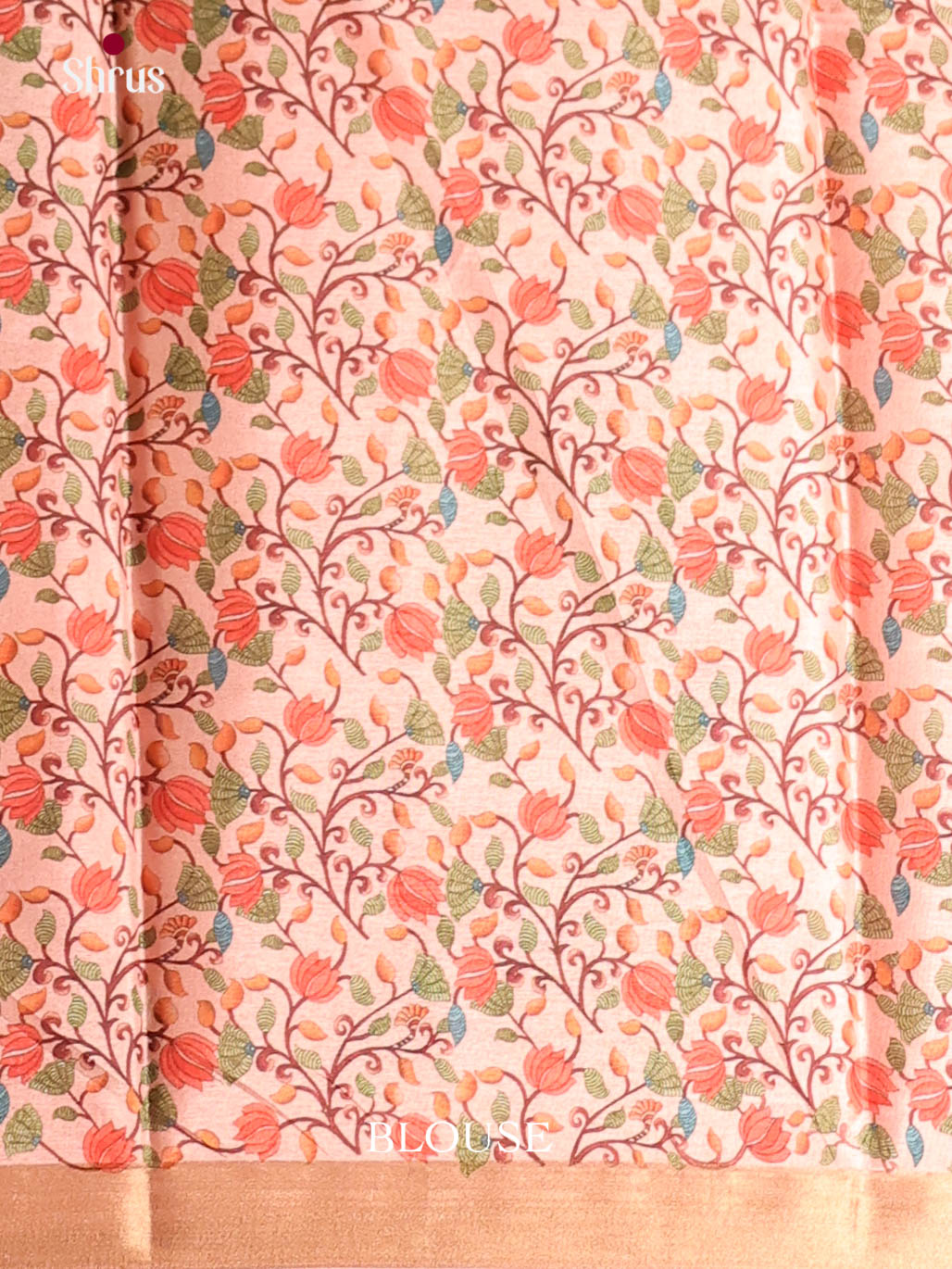 Peach - Semi Crepe Saree - Shop on Shrus.com