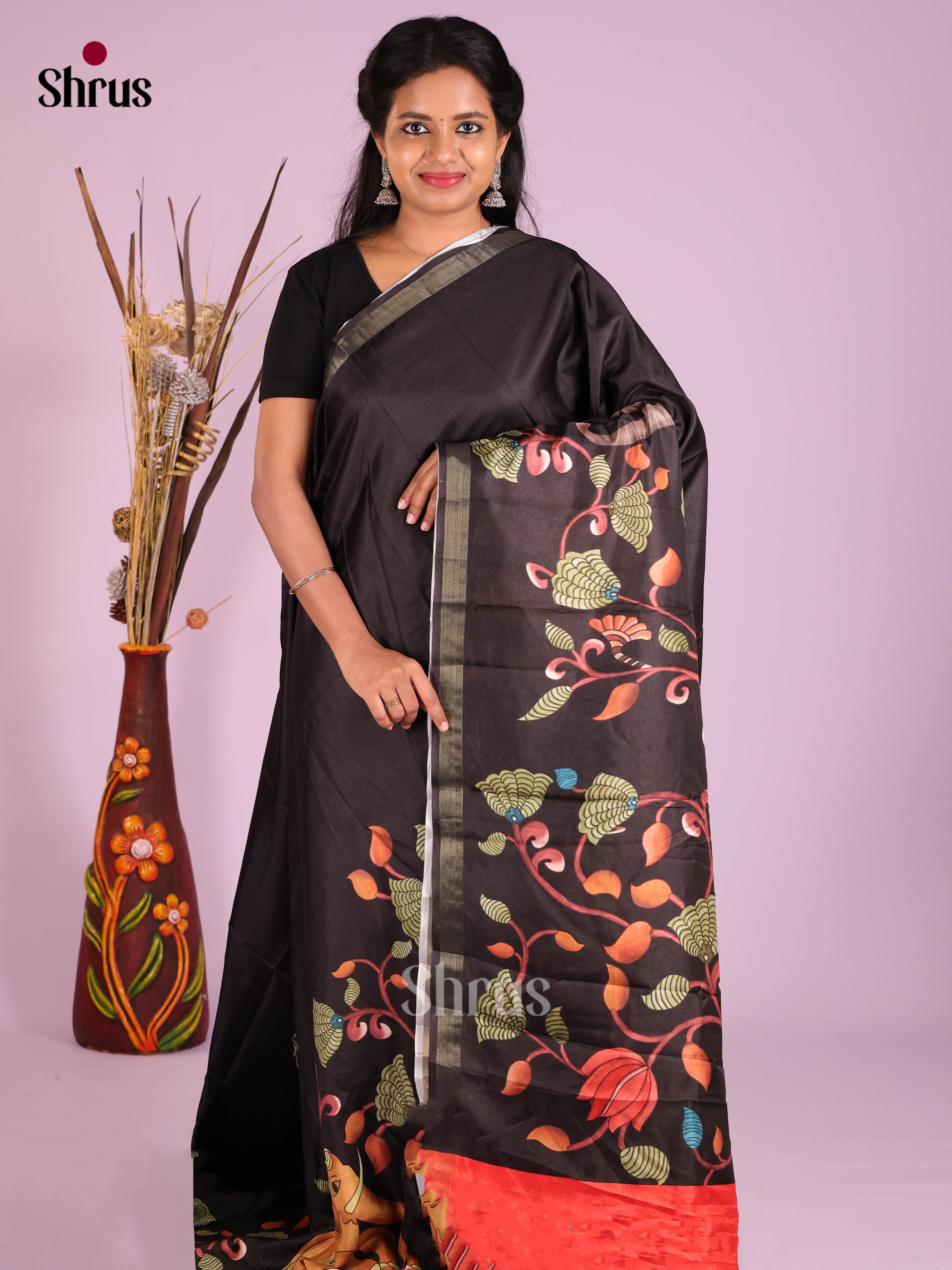DIS08215 - Semi Crepe Saree - Shop on Shrus.com