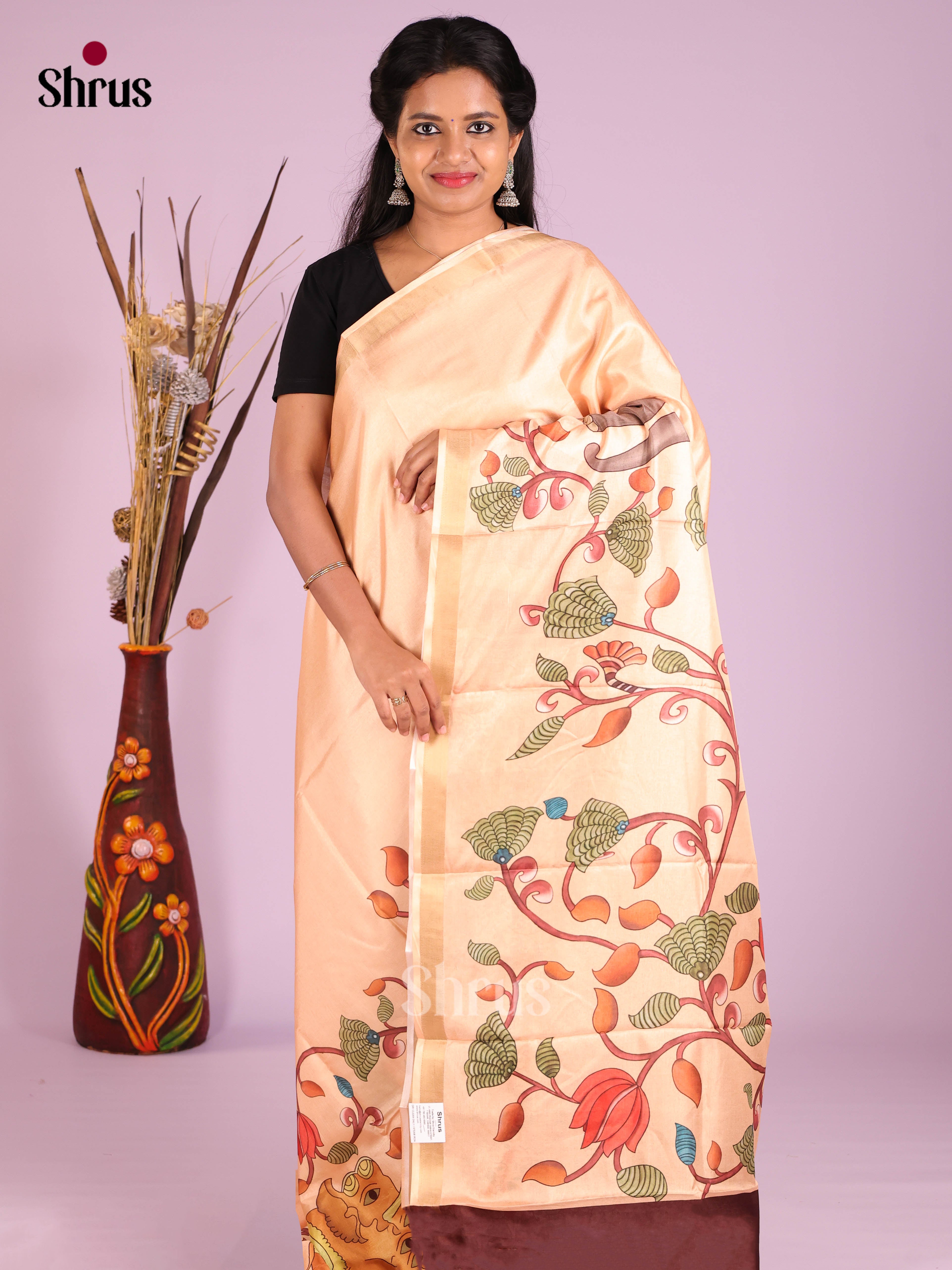 DIS08216 - Semi Crepe Saree - Shop on Shrus.com