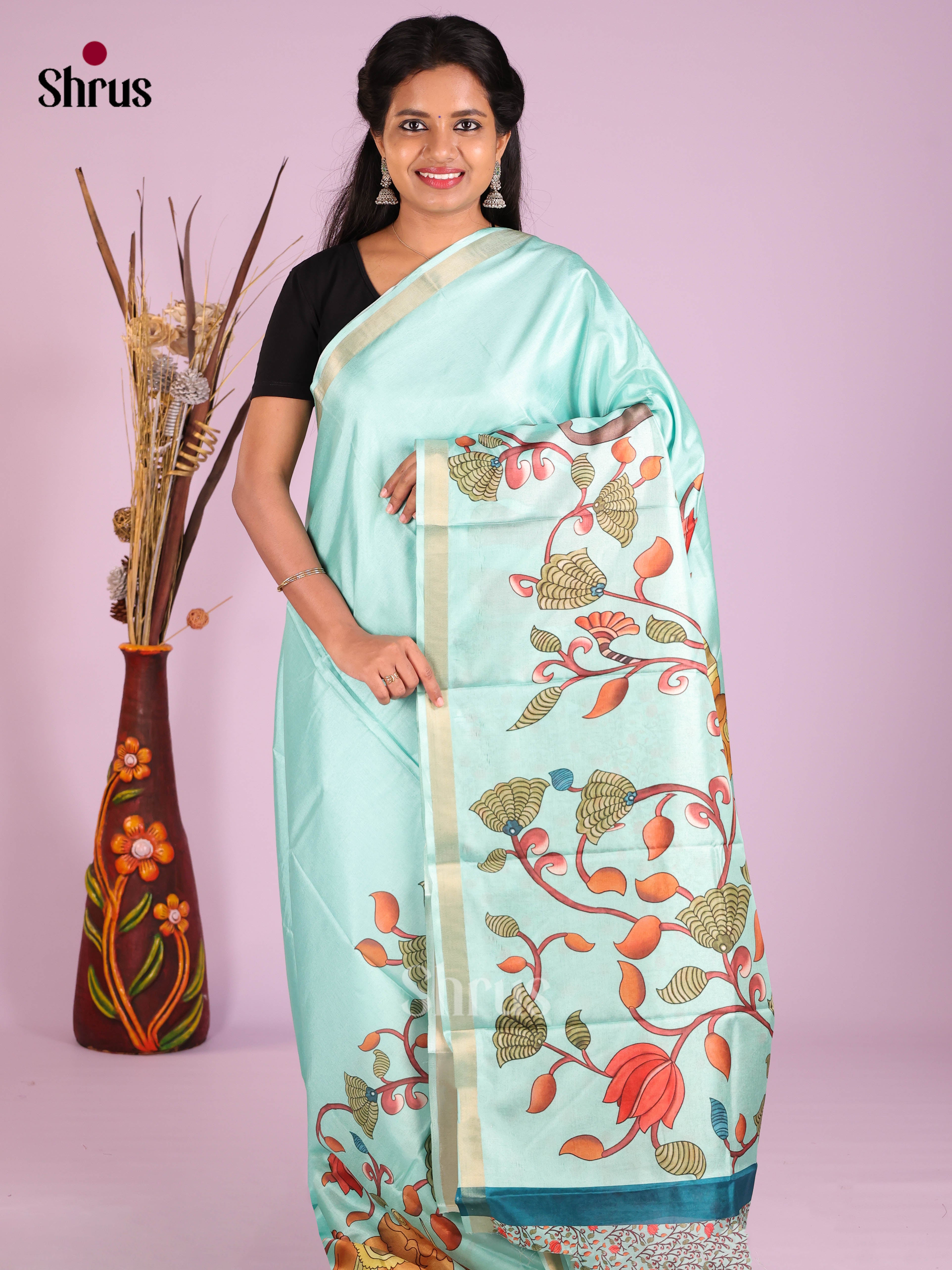 DIS08217 - Semi Crepe Saree - Shop on Shrus.com