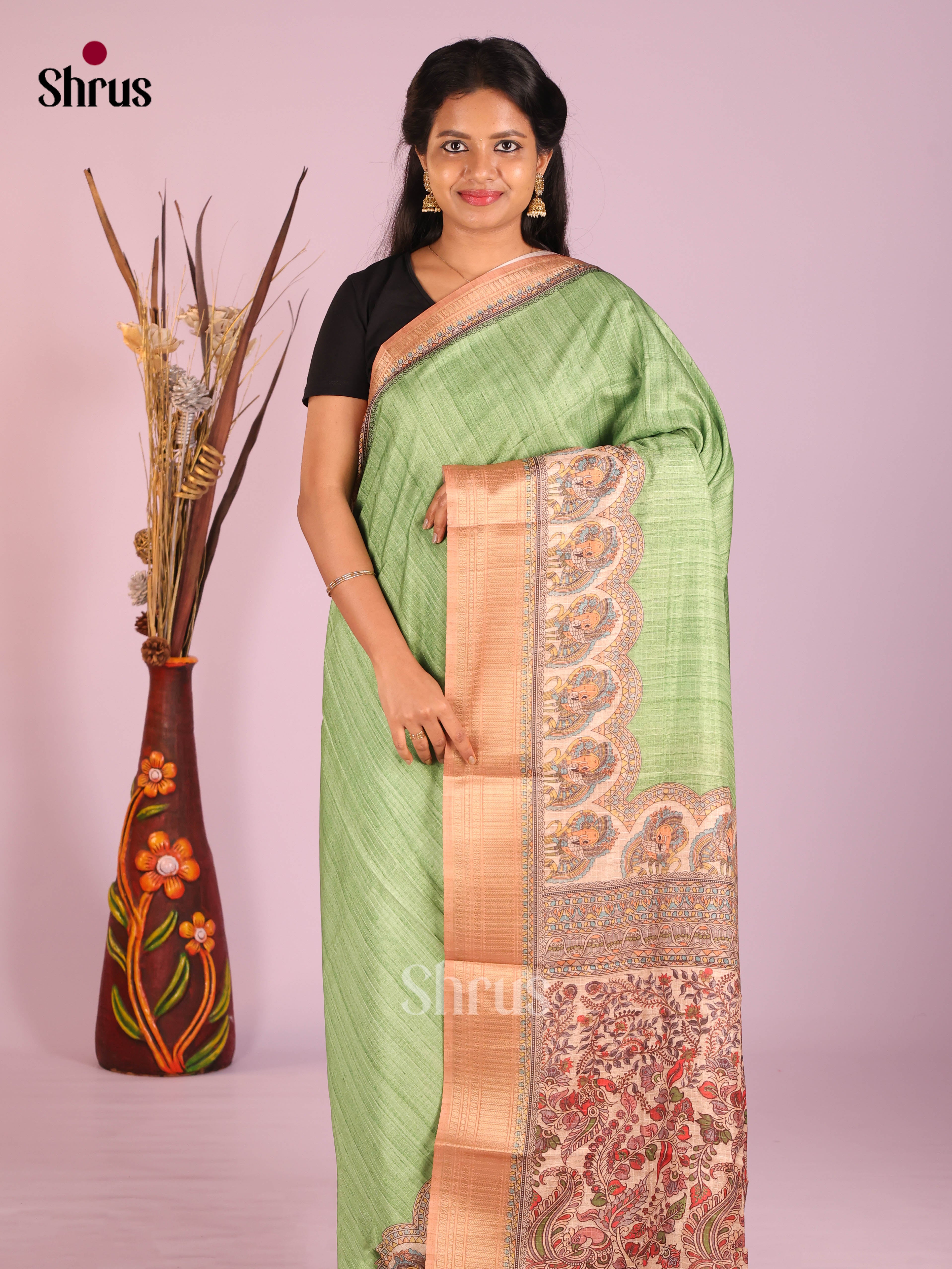 DIS08234 - Semi Dola silk Saree - Shop on Shrus.com