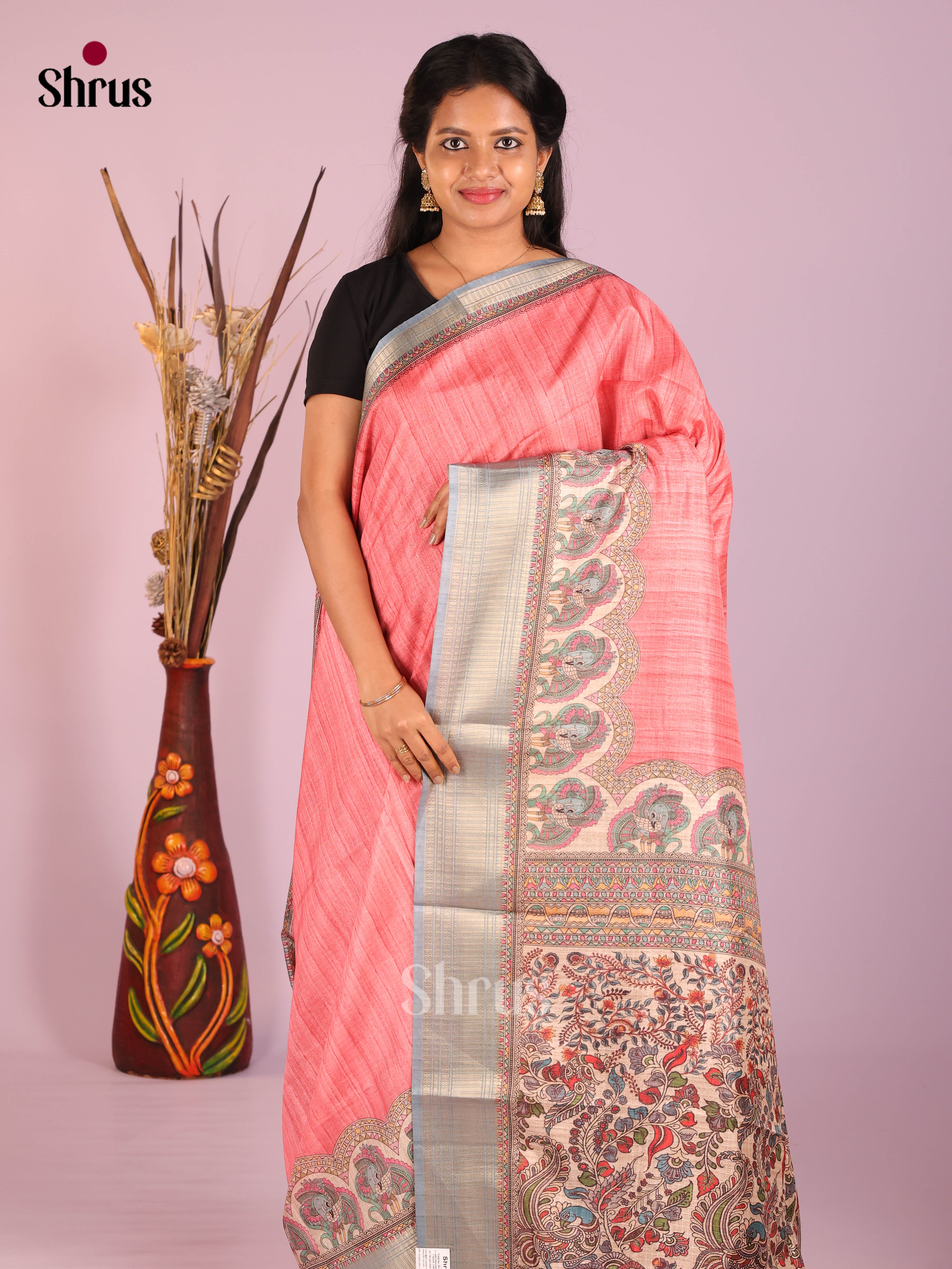 DIS08235 - Semi Dola silk Saree - Shop on Shrus.com