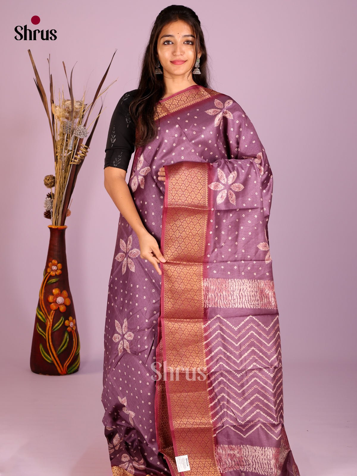 DIS08255 - Semi Crepe Saree - Shop on Shrus.com