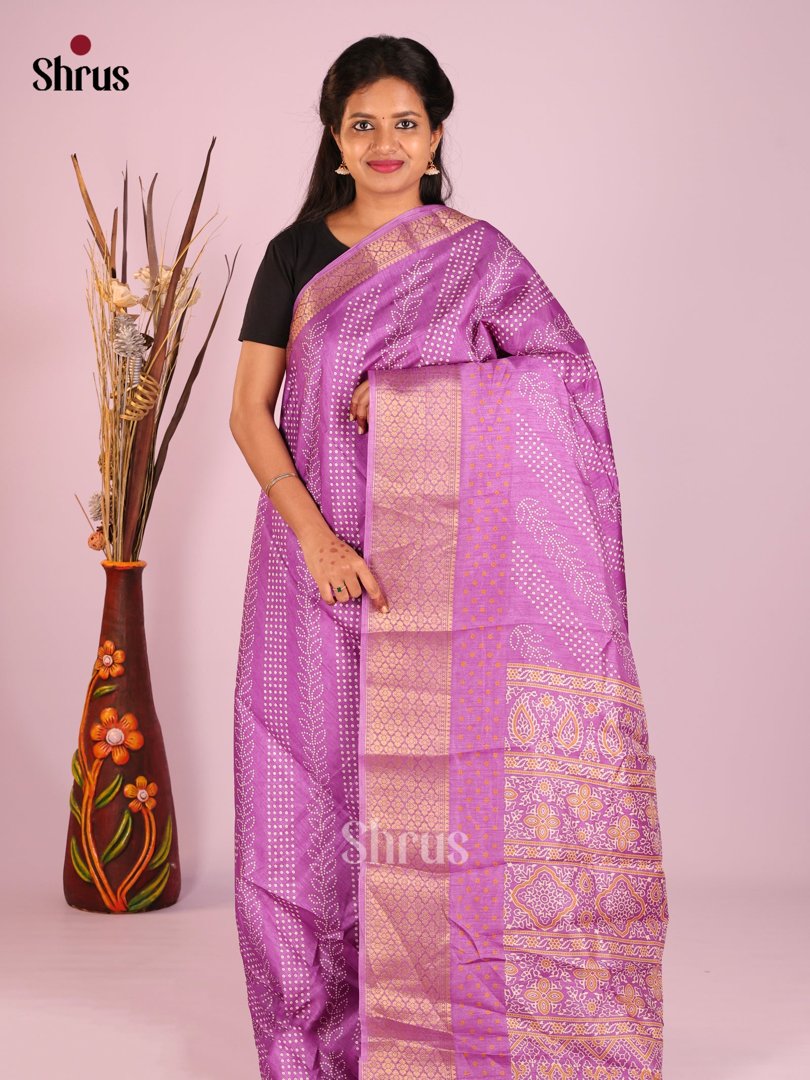 DIS08263 - Semi Crepe Saree - Shop on Shrus.com