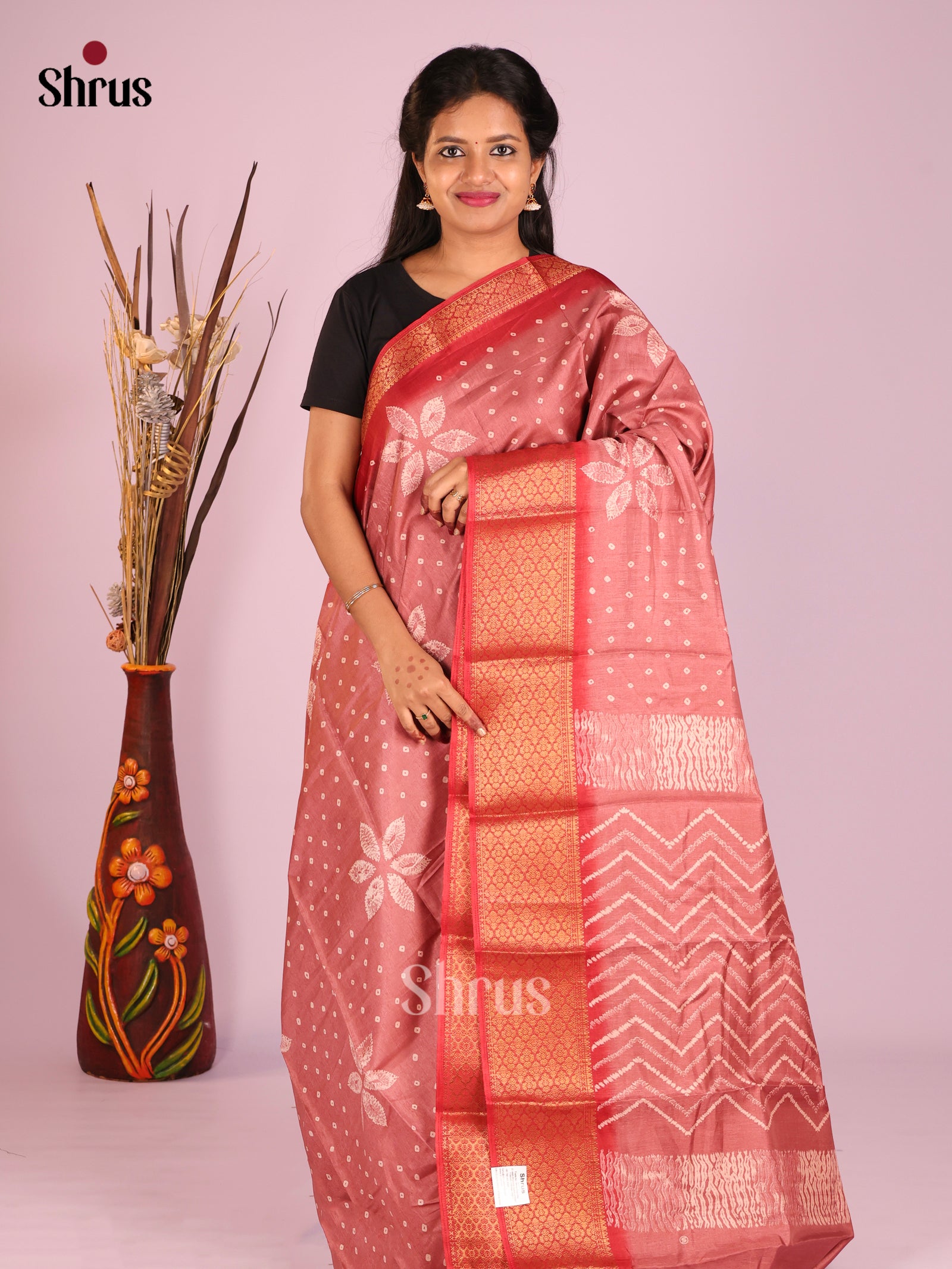 DIS08272 - Semi Crepe Saree - Shop on Shrus.com