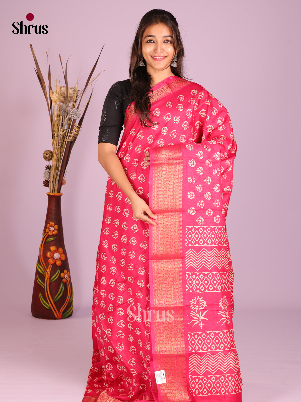 DIS08299 - Semi Crepe Saree - Shop on Shrus.com
