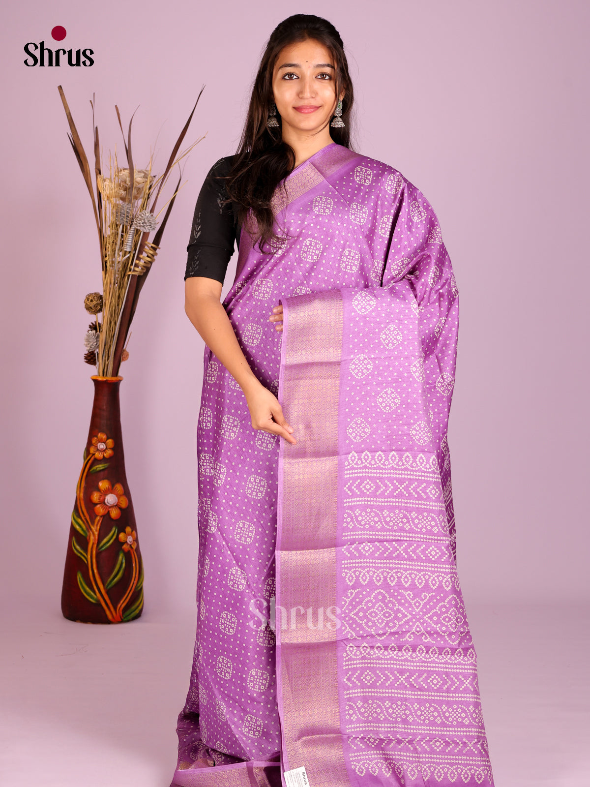 DIS08301 - Semi Crepe Saree - Shop on Shrus.com