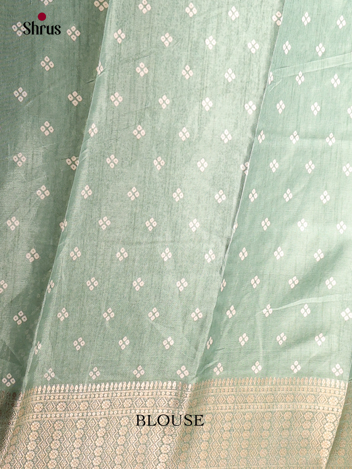 Pastel Green- Semi Crepe Saree - Shop on Shrus.com