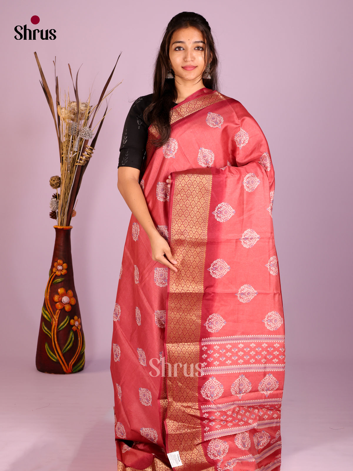 DIS08318 - Semi Crepe Saree - Shop on Shrus.com
