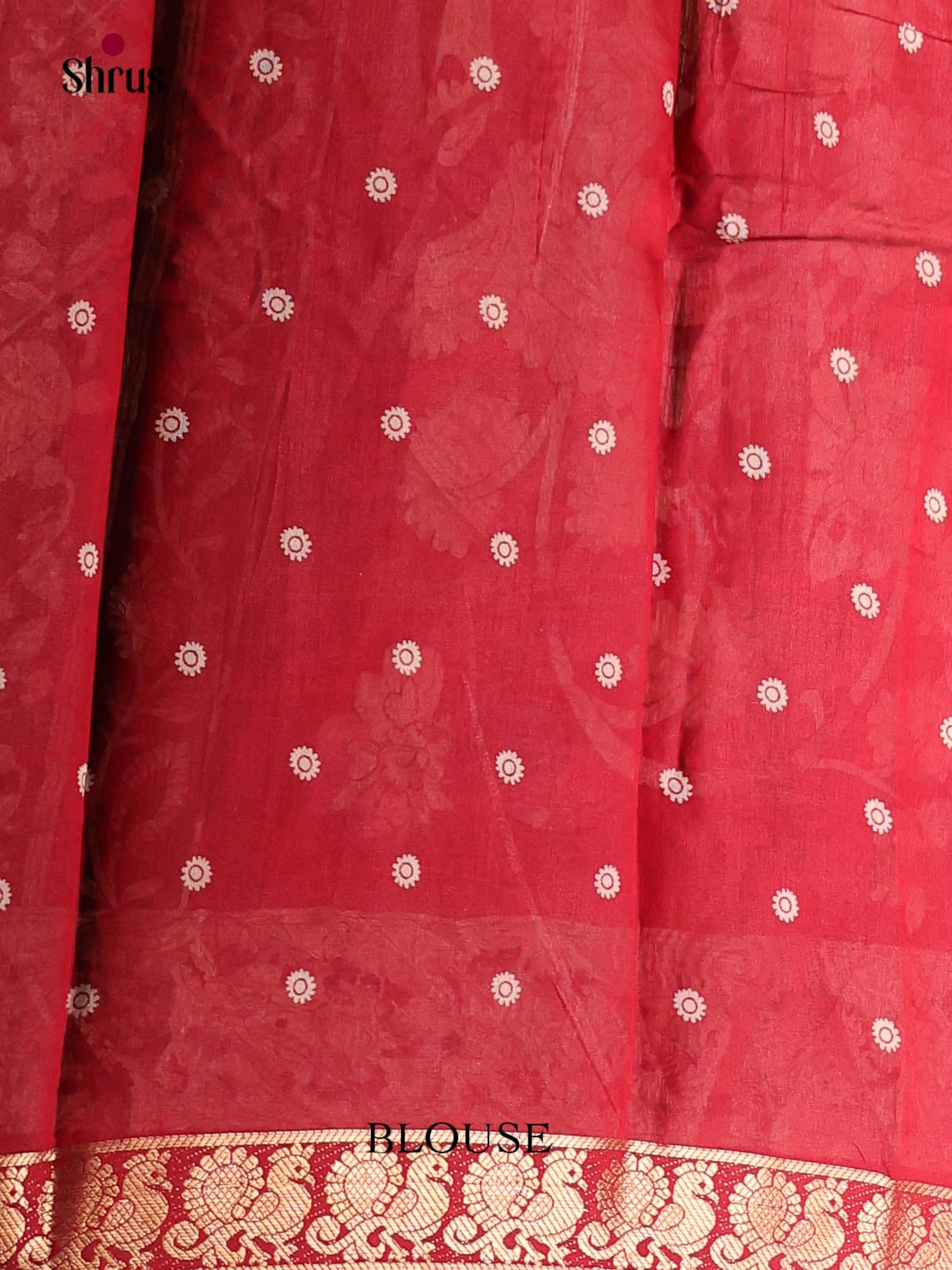 Green & Red - Semi Modal  Saree