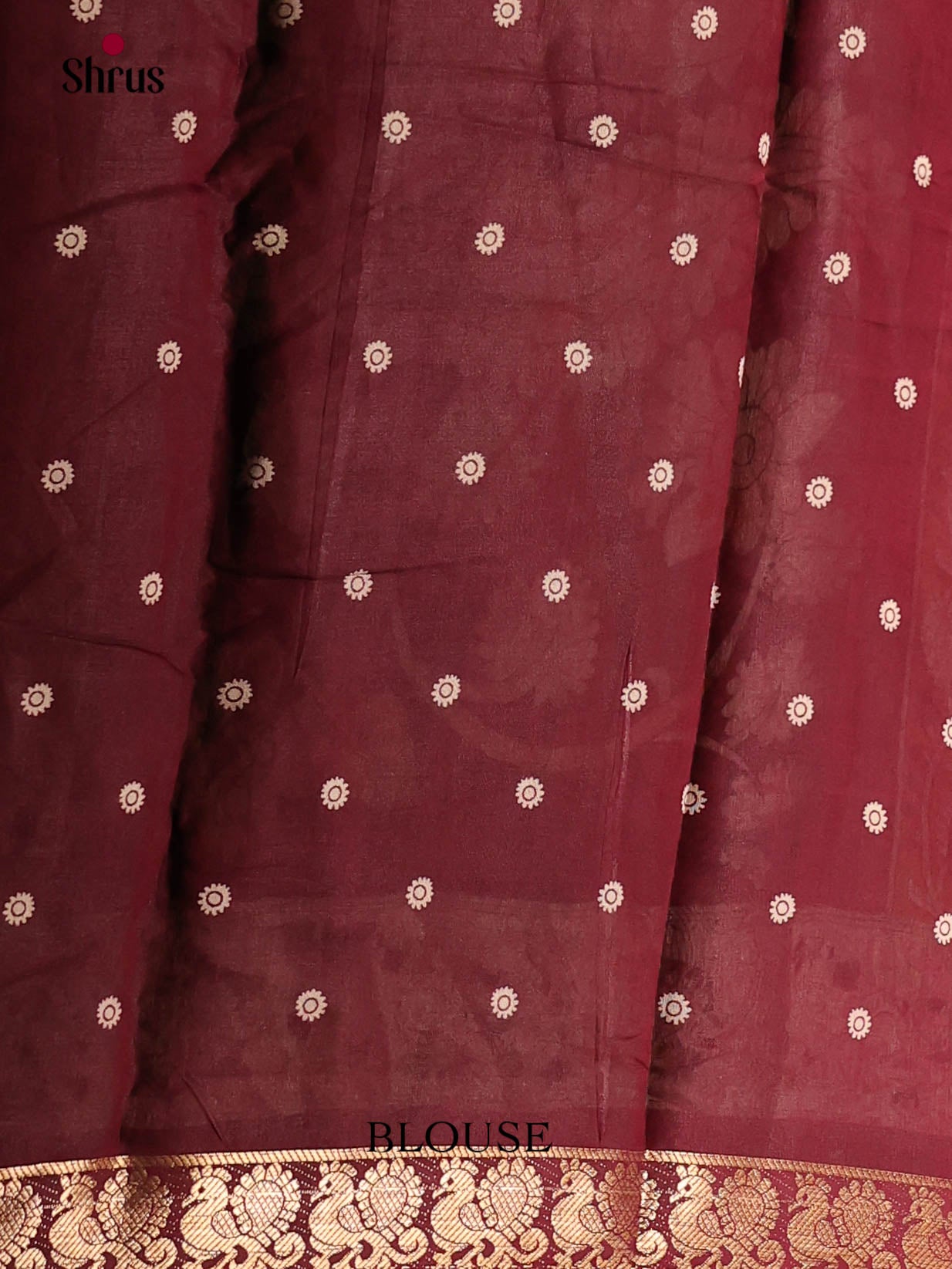 Black & Maroon - Semi Modal  Saree