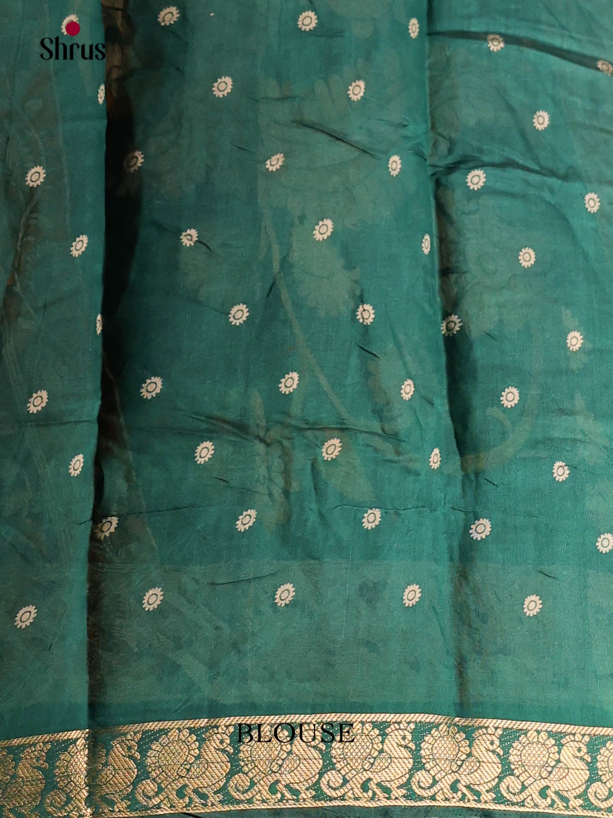 Maroon & Green - Semi Modal  Saree