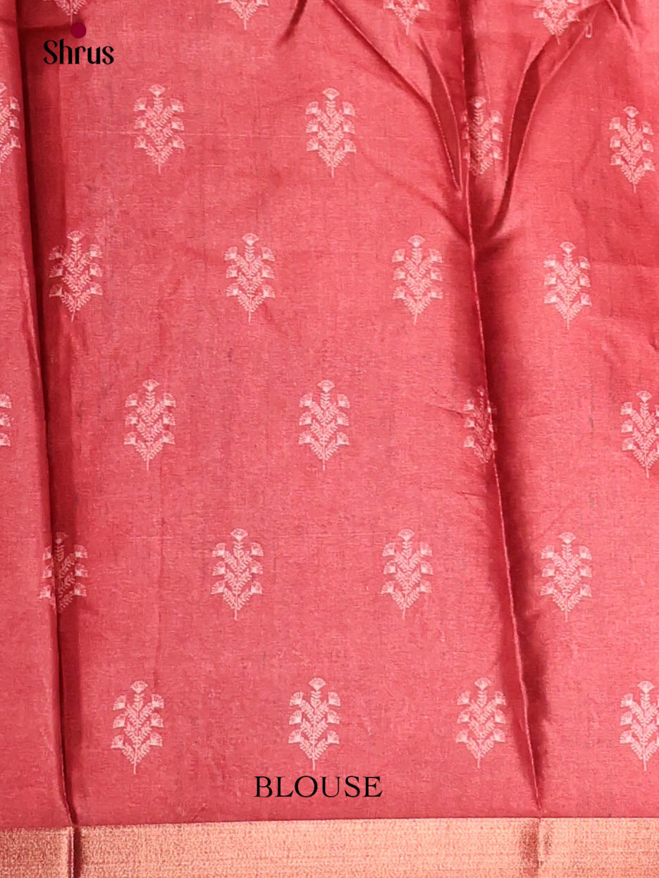 Cream & maroon - Art Modal Saree