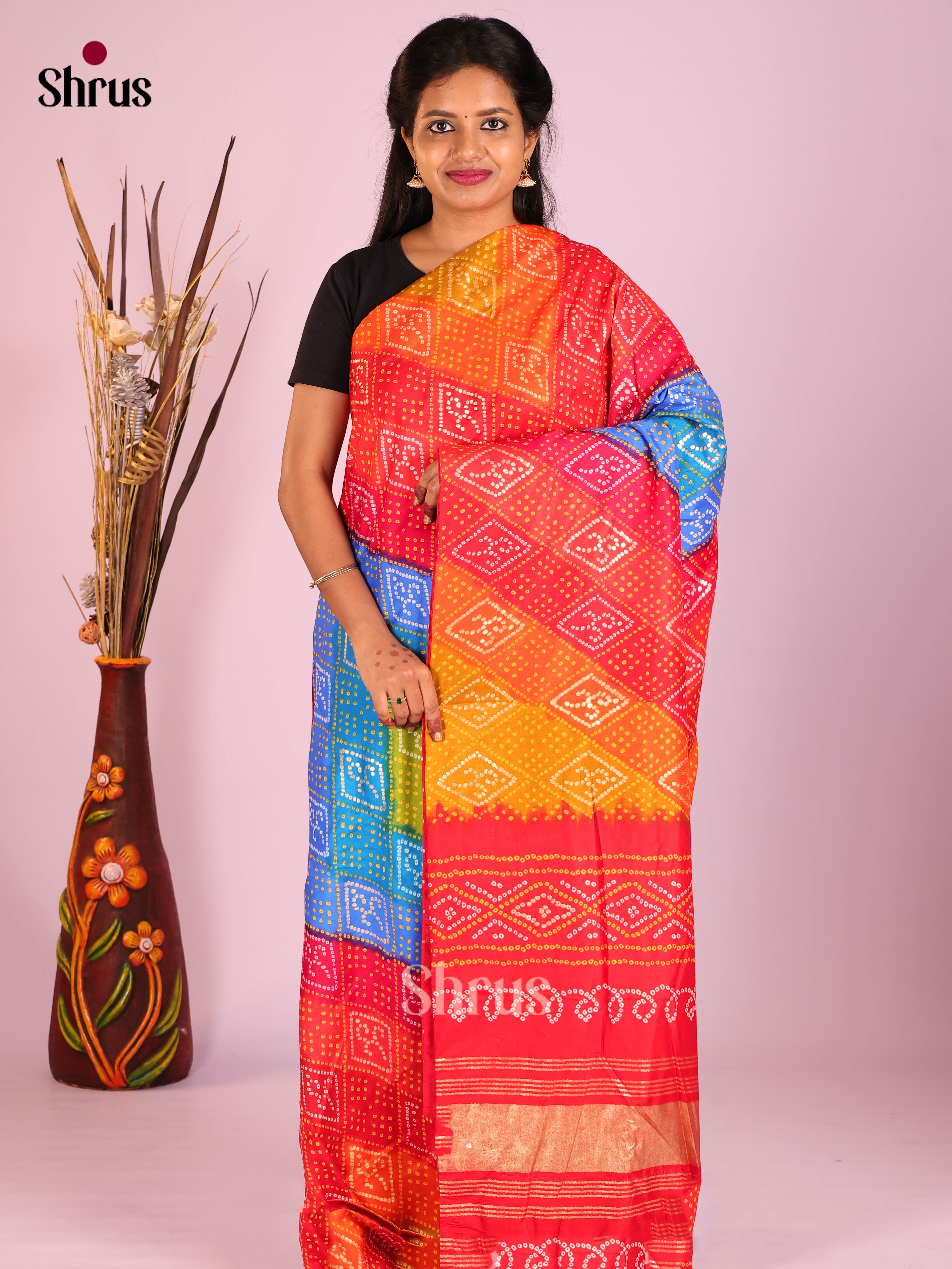DIS08548 - Bandhini Saree - Shop on Shrus.com