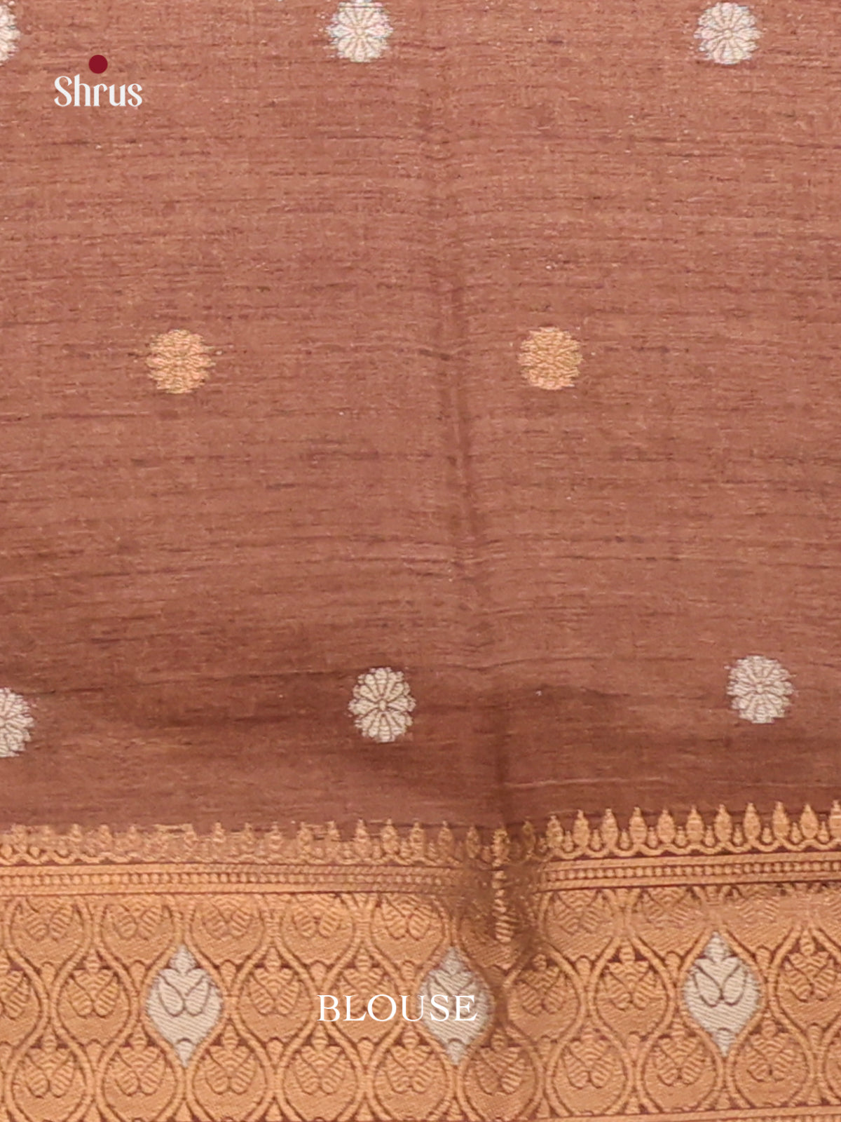 Purple & Brown - Semi Tussar Saree