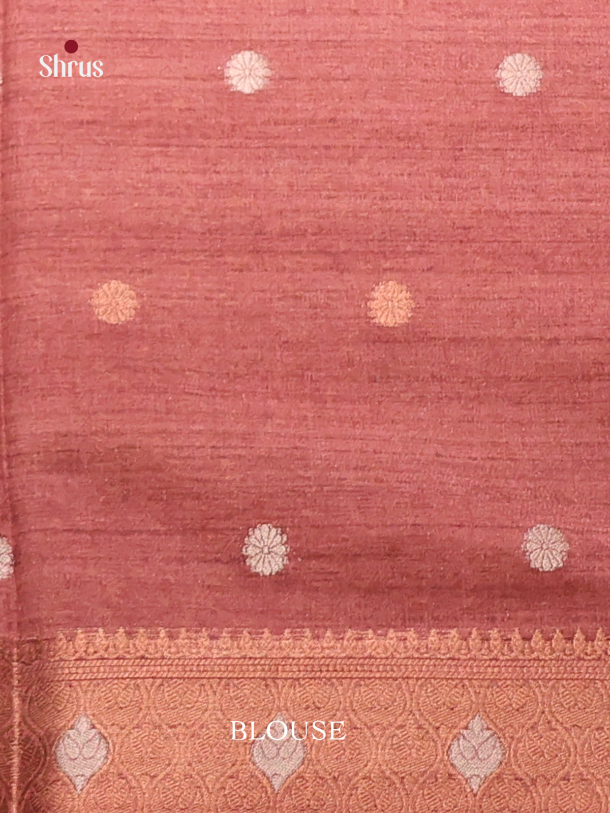 Elephant Grey & Brown - Semi Tussar Saree
