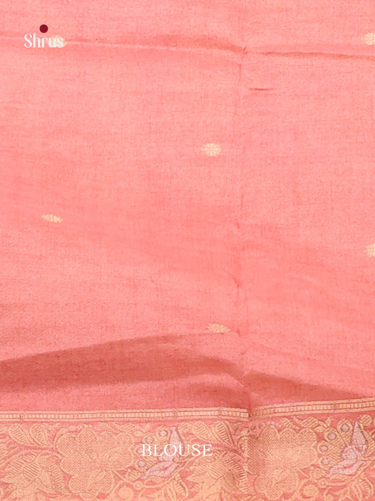 Goldish Brown & Pink- Semi Tussar Saree