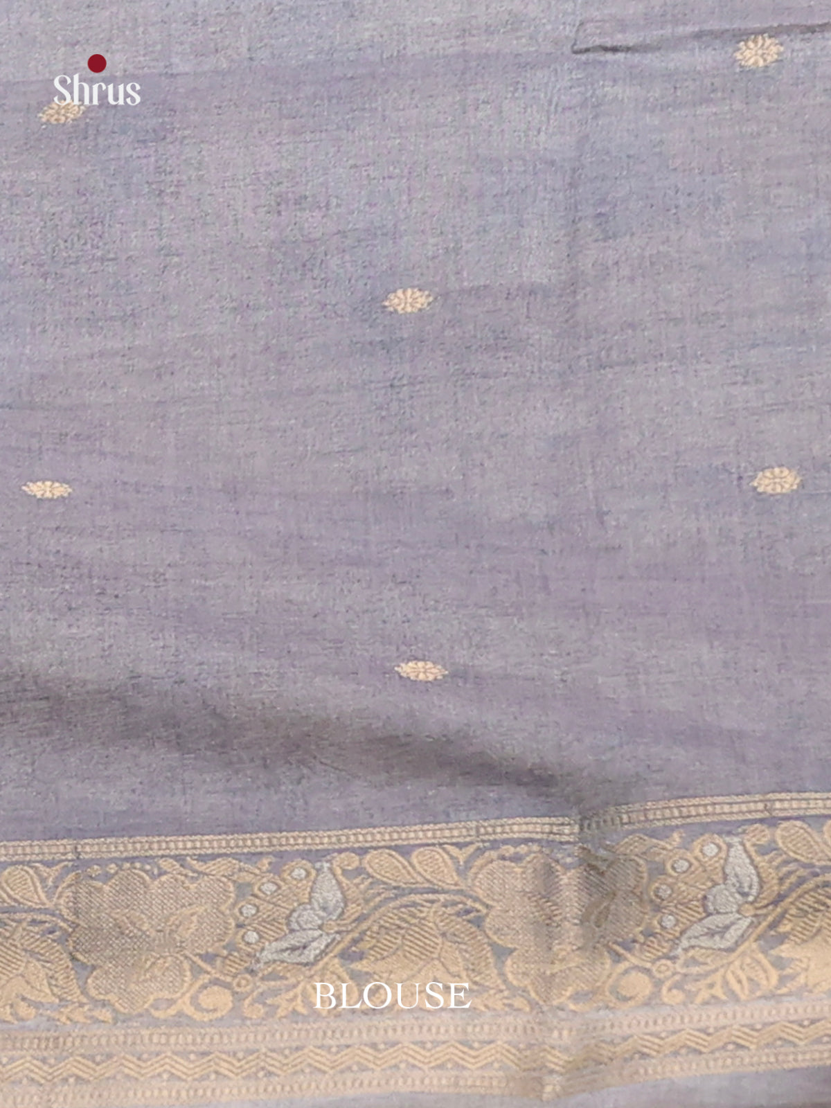 Dusty Pink & Blue - Semi Tussar Saree