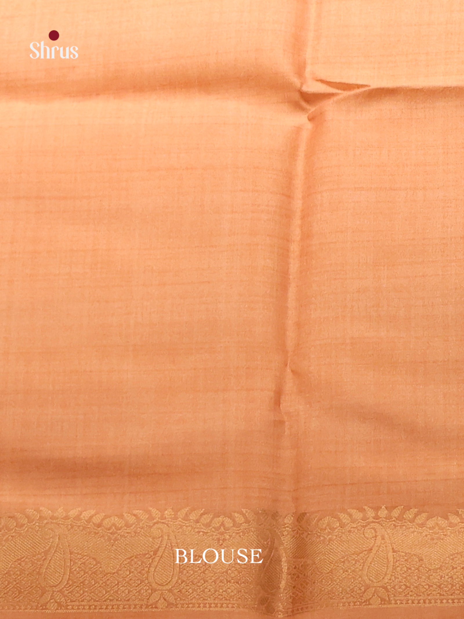 Mild Peach & Brown - Semi Tussar Saree