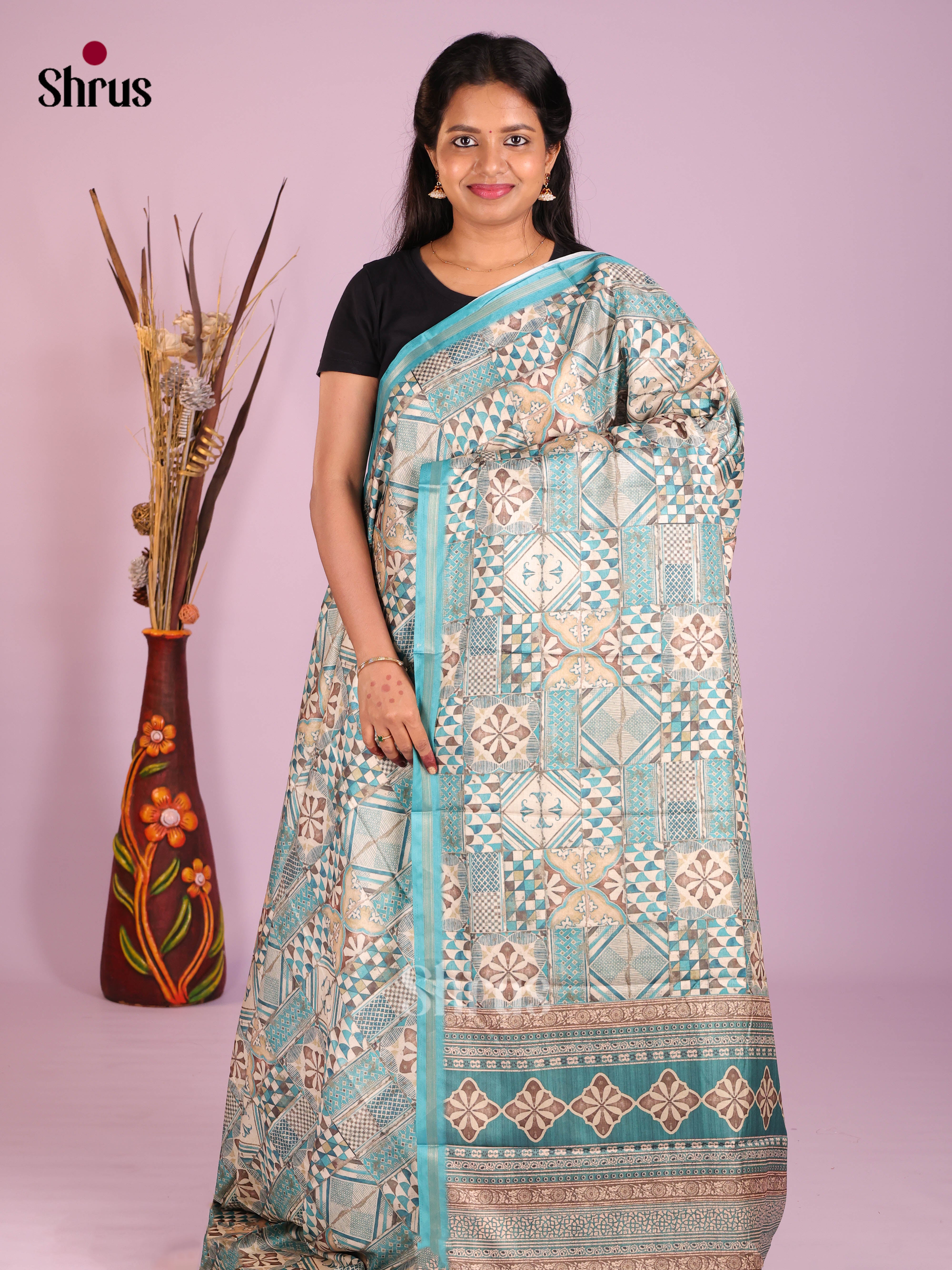 Blue - Art Modal Saree
