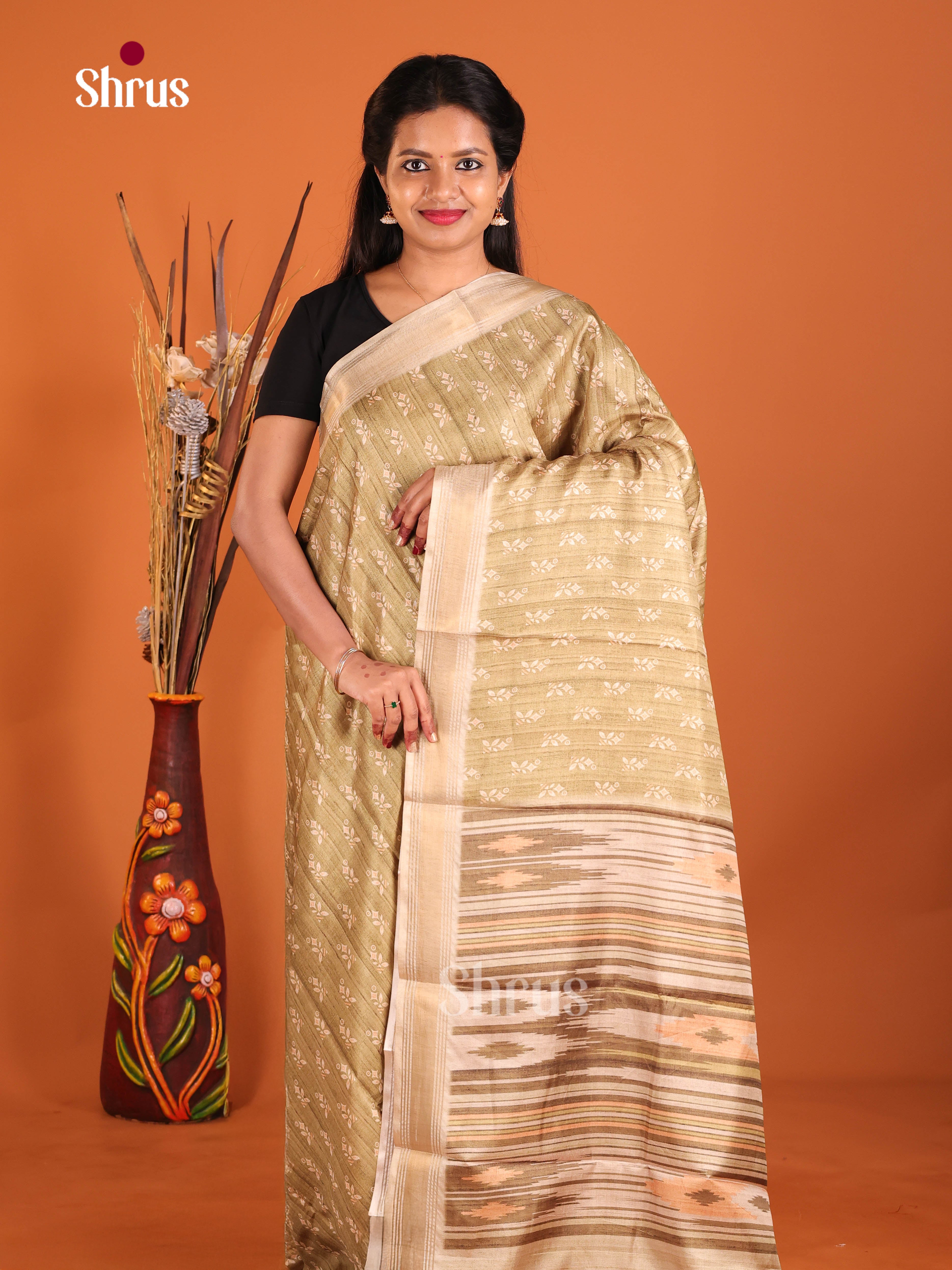 Chutney Green - Art Modal Saree