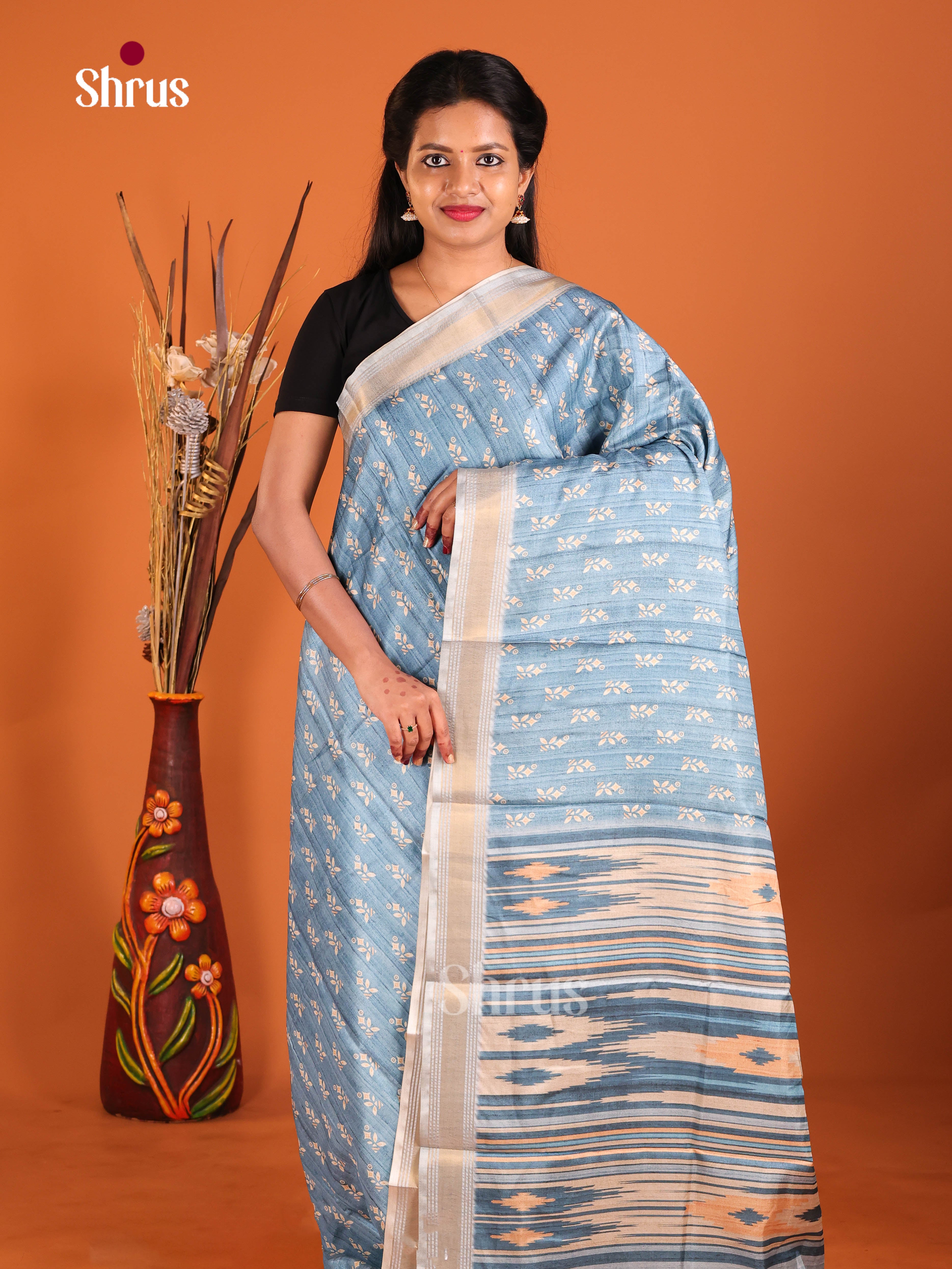 Blue  - Art Modal Saree